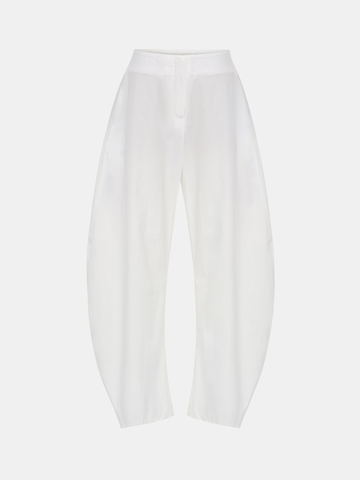 Brooke Barrel Leg Technical Pants, White