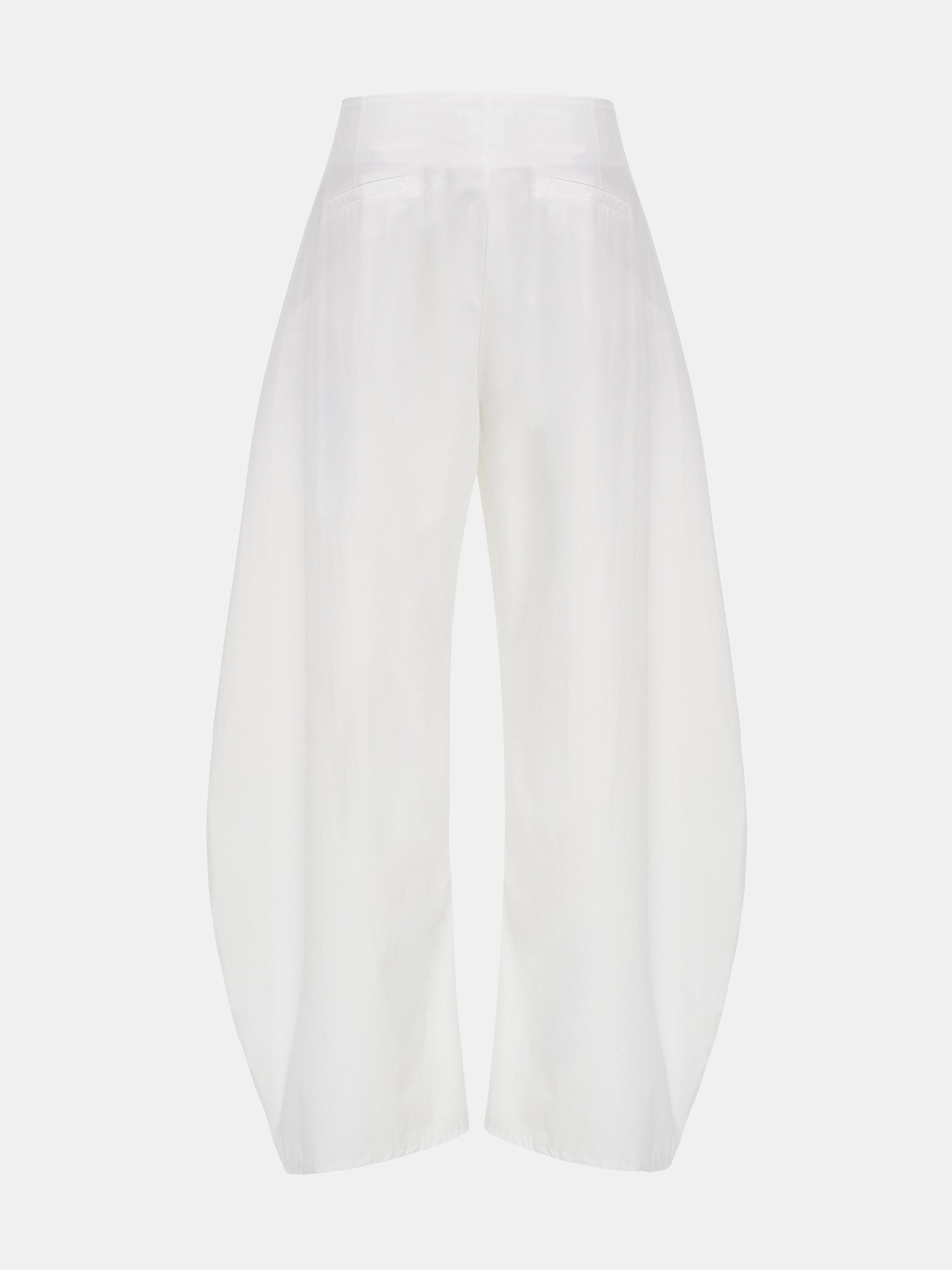 Brooke Barrel Leg Technical Pants, White