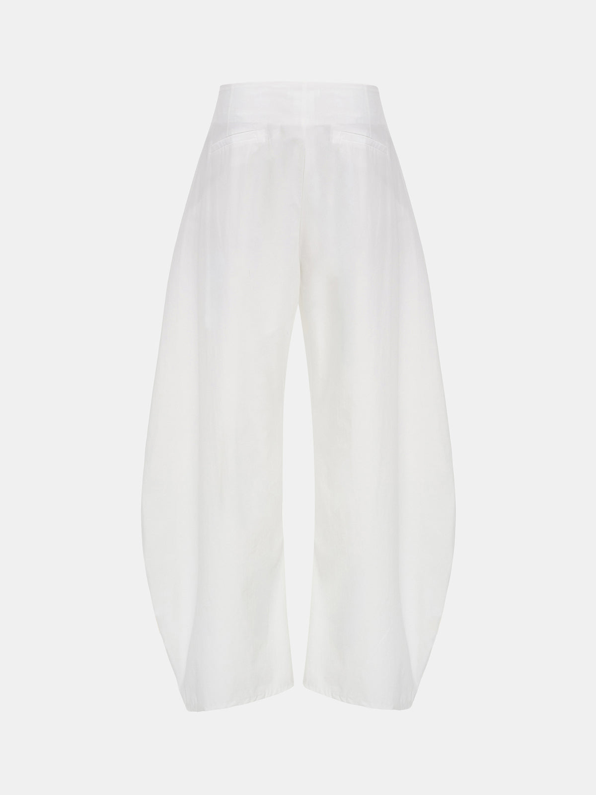Brooke Barrel Leg Technical Pants, White