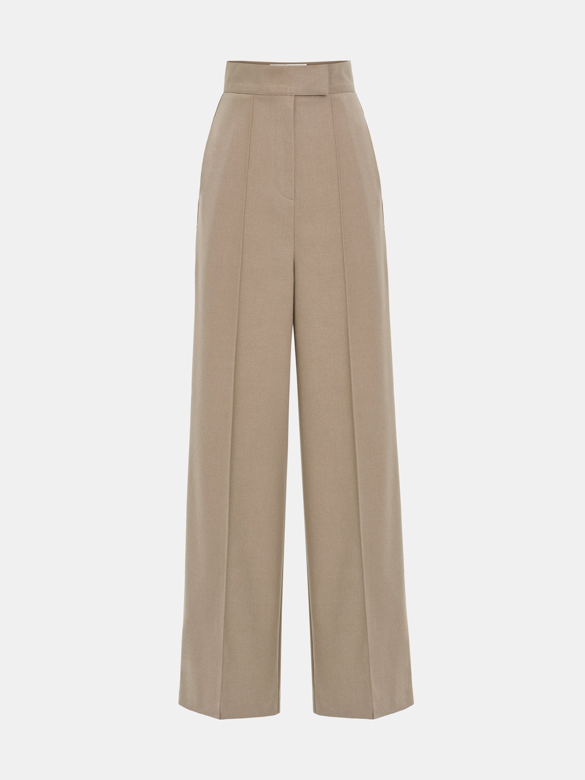 Selvan High Waist Creased Trousers, Mocha