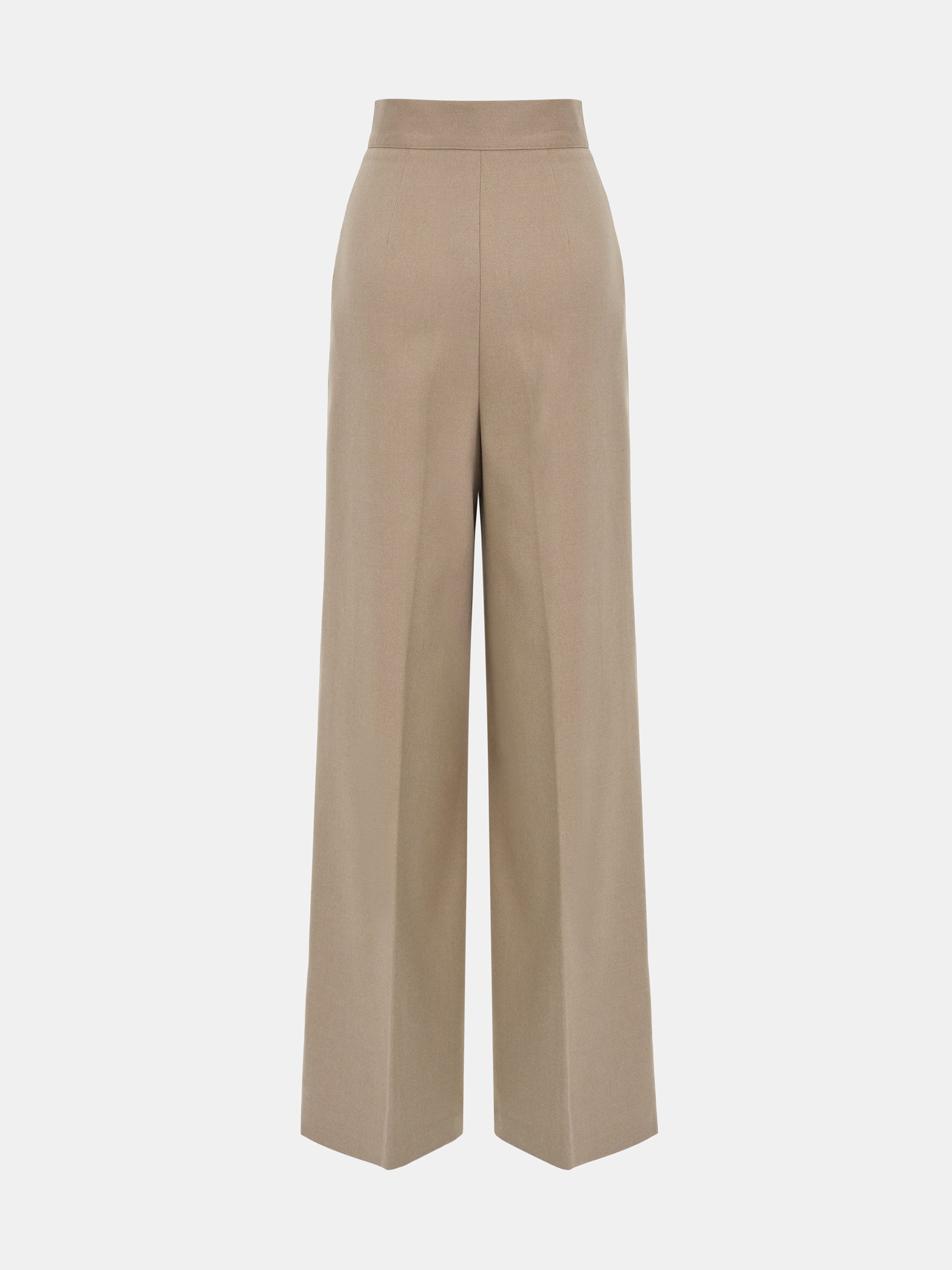 Selvan High Waist Creased Trousers, Mocha