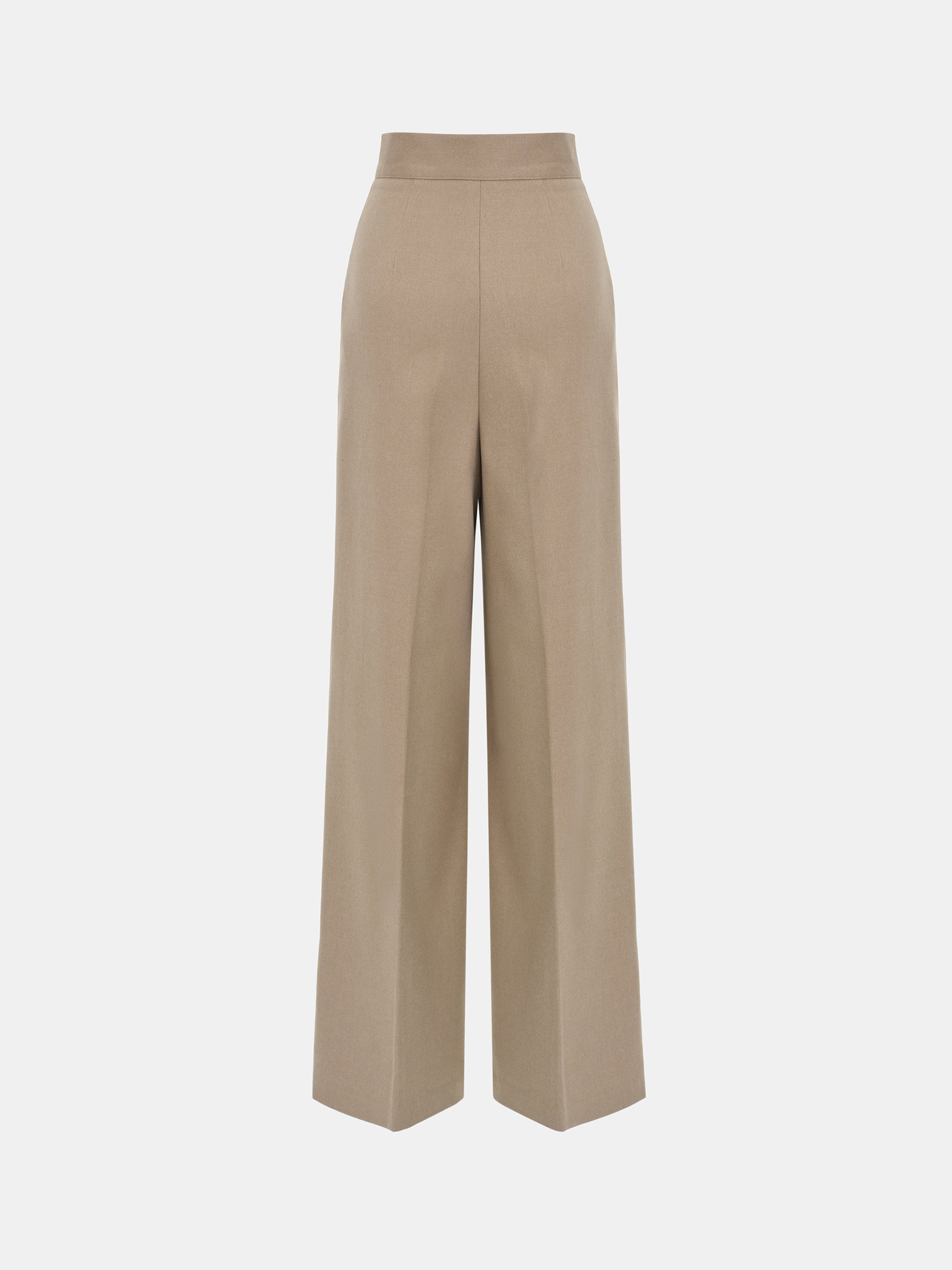Selvan High Waist Creased Trousers, Mocha