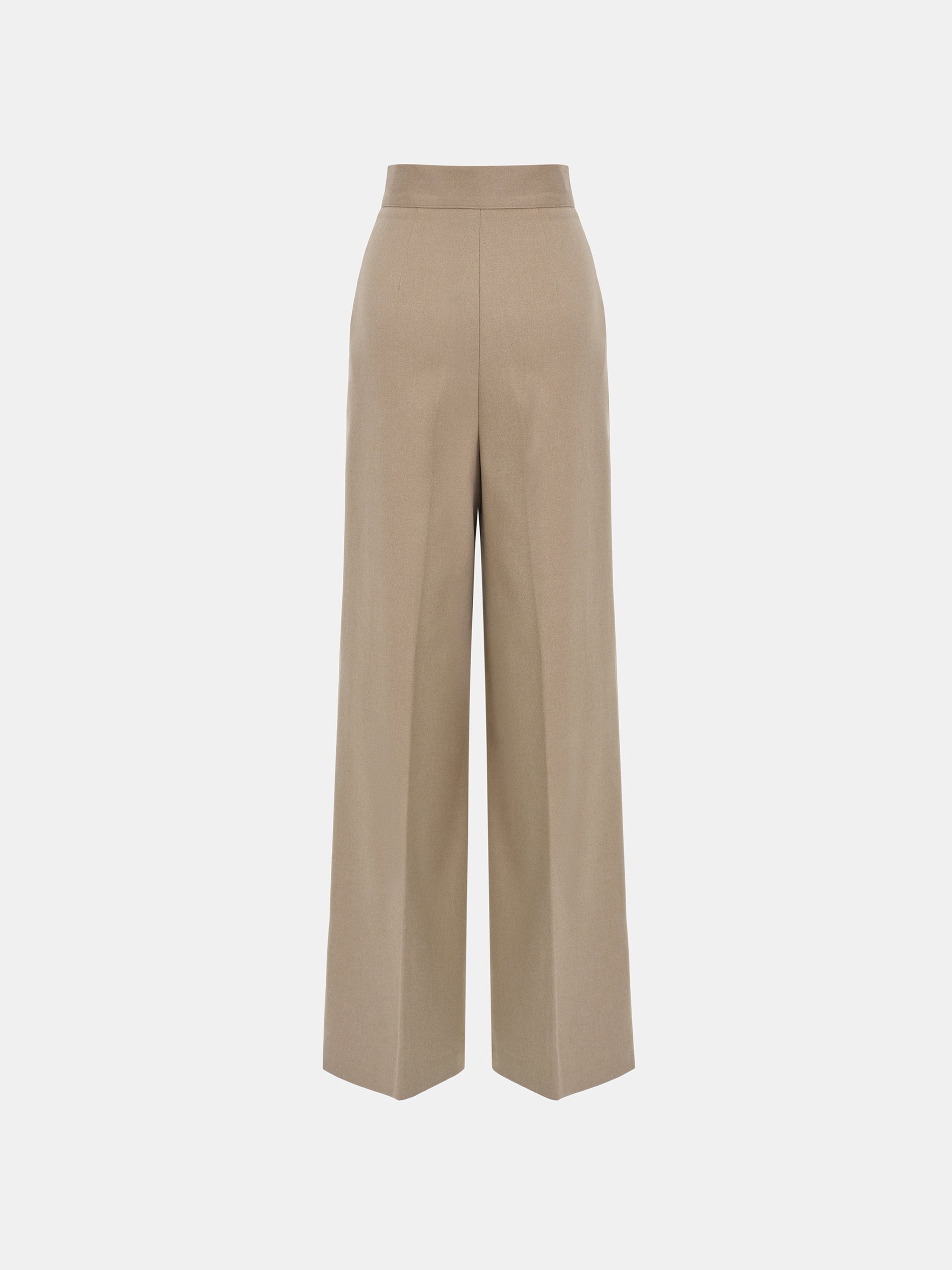Selvan High Waist Creased Trousers, Mocha