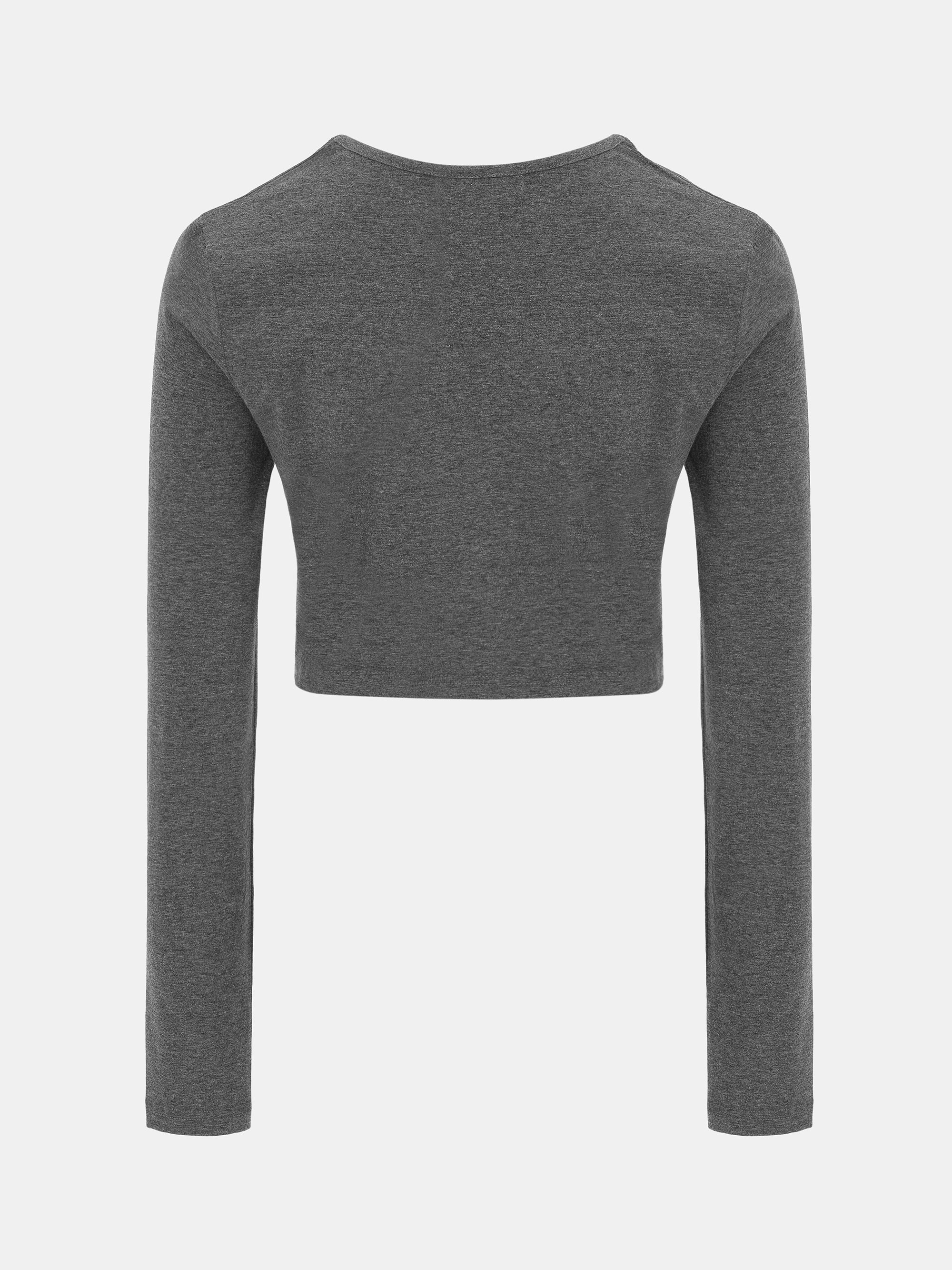 Cropped Modal Tee, Charcoal