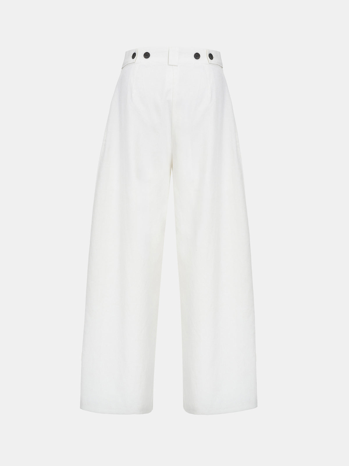 Elvana Pleated Pants, White