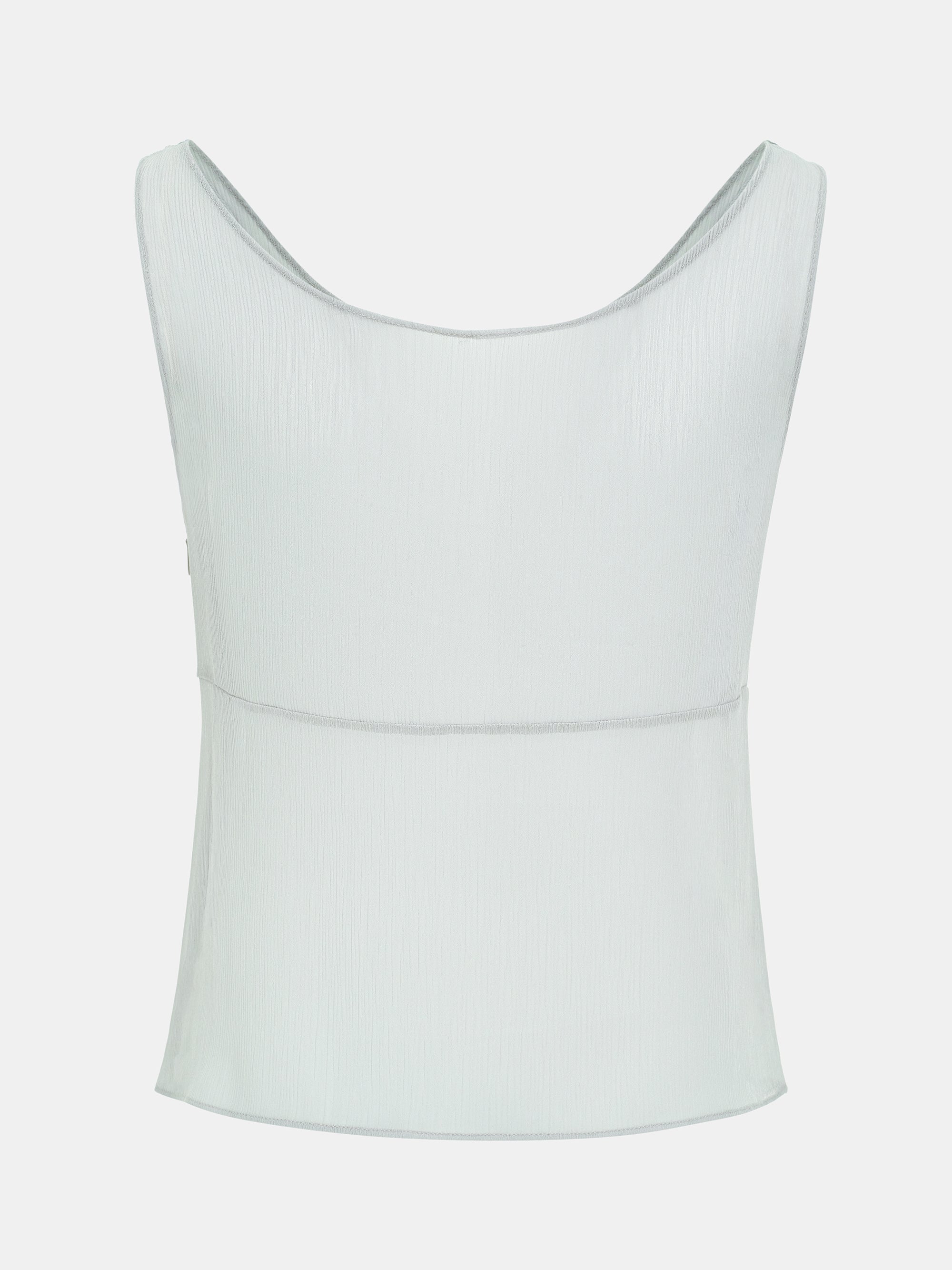 Lace-Trimmed Bustier Top, Grey