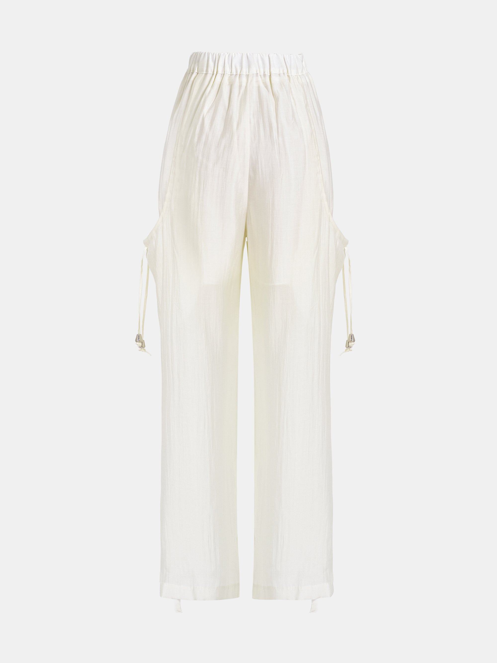 Drawstring Pocket Trousers, Ivory