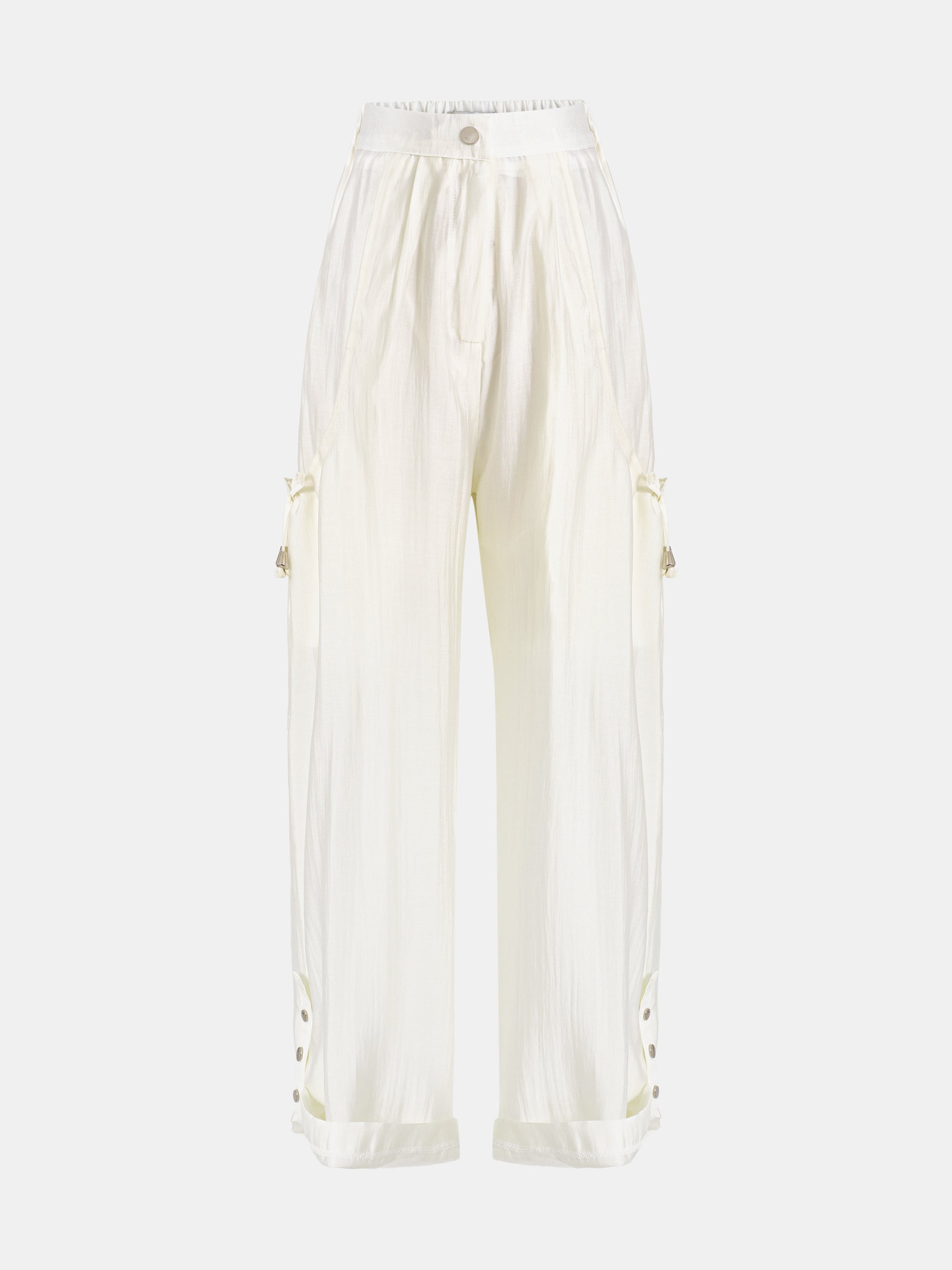 Drawstring Pocket Trousers, Ivory