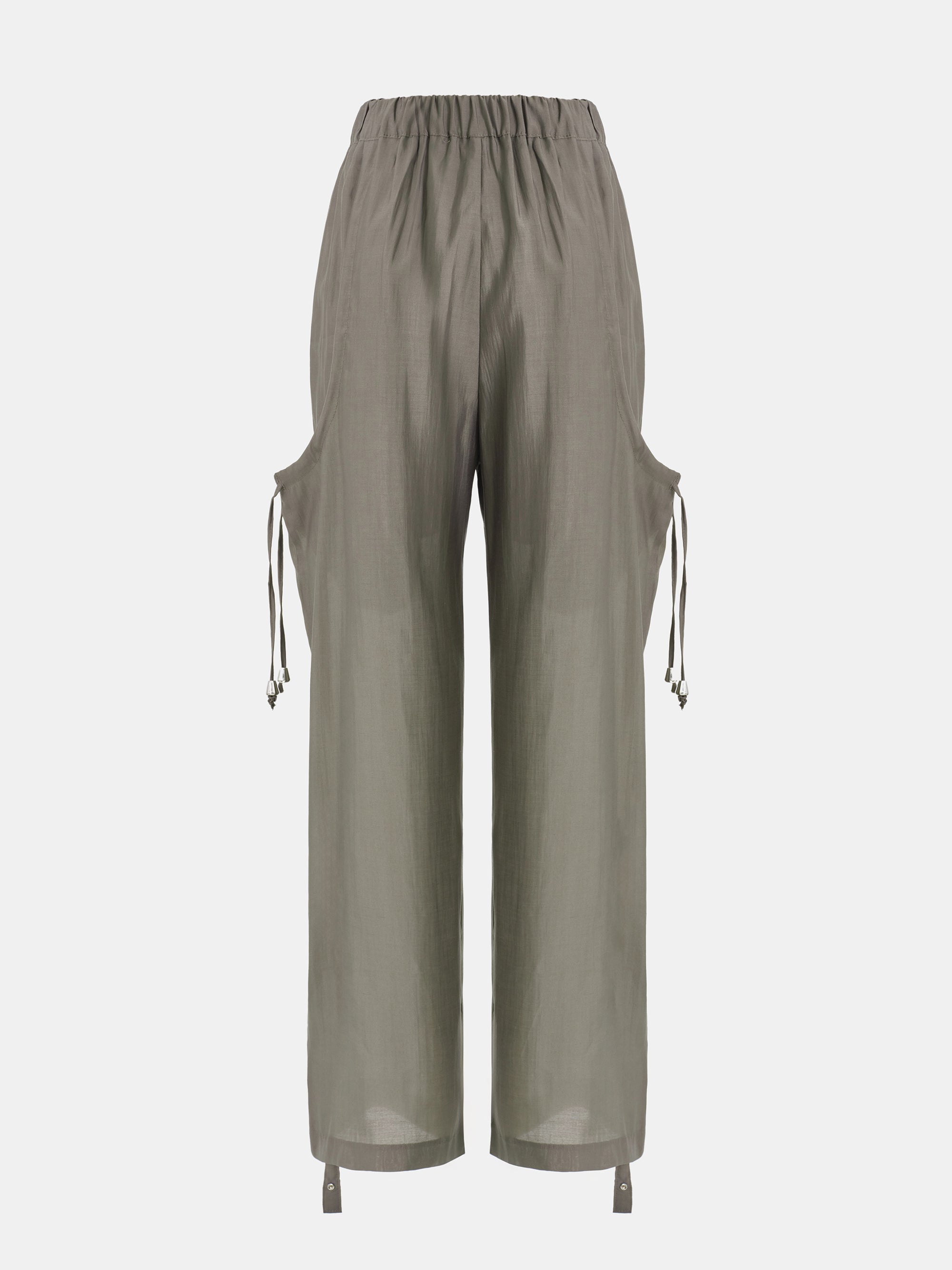 Drawstring Pocket Trousers, Khaki