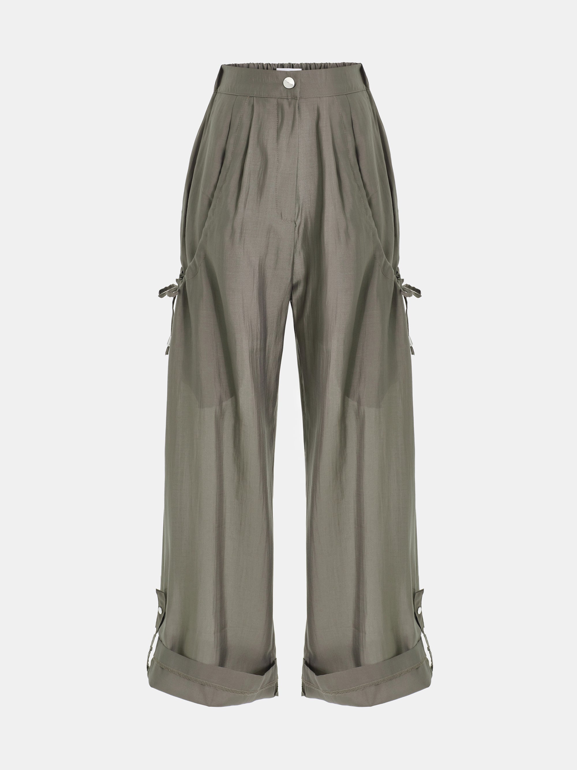 Drawstring Pocket Trousers, Khaki
