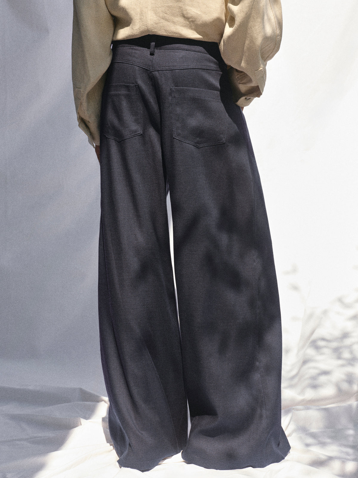 Mirko Fluid Tencel Denim Pants, Navy