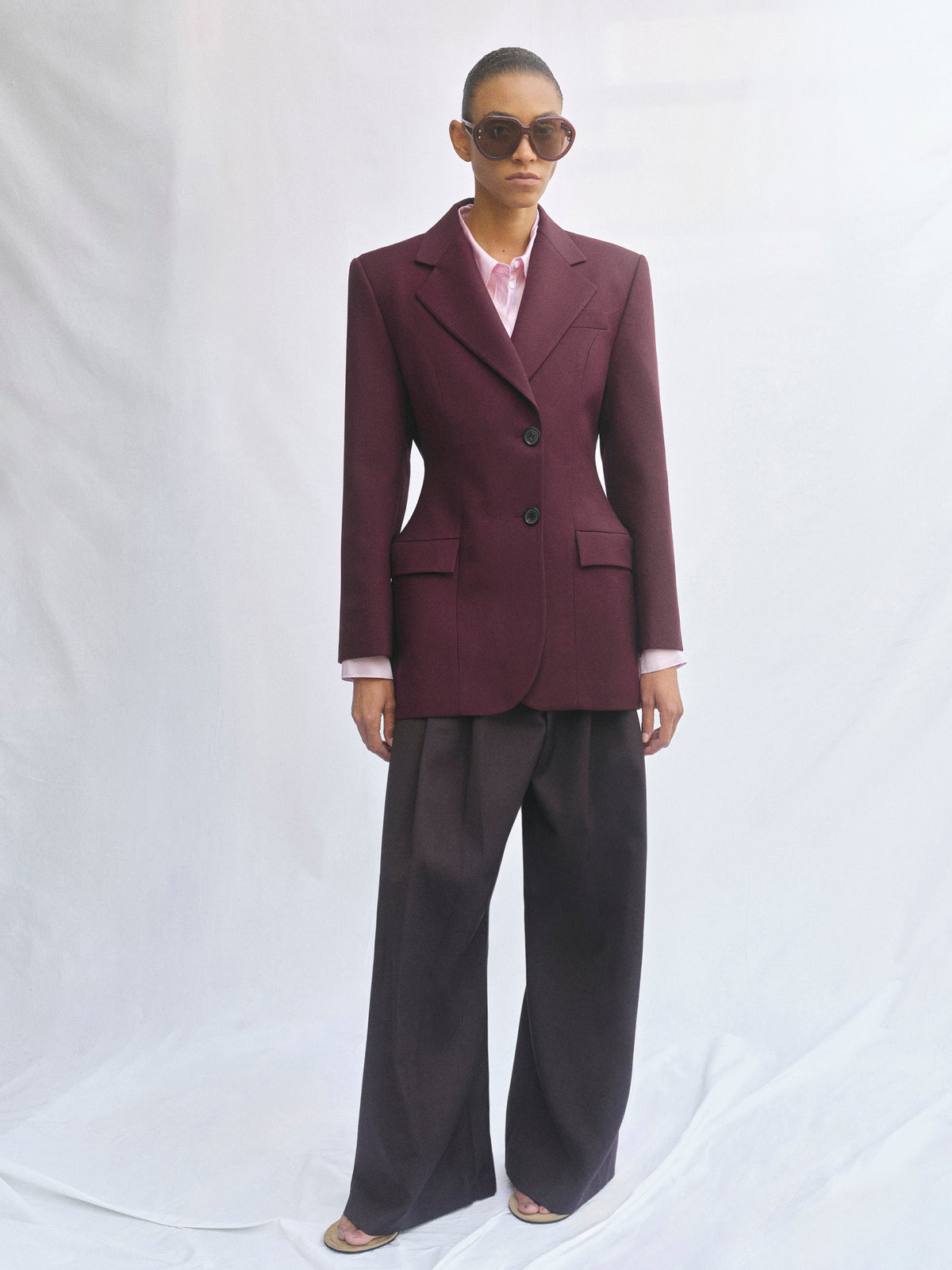 Poldo Hourglass Blazer, Merlot