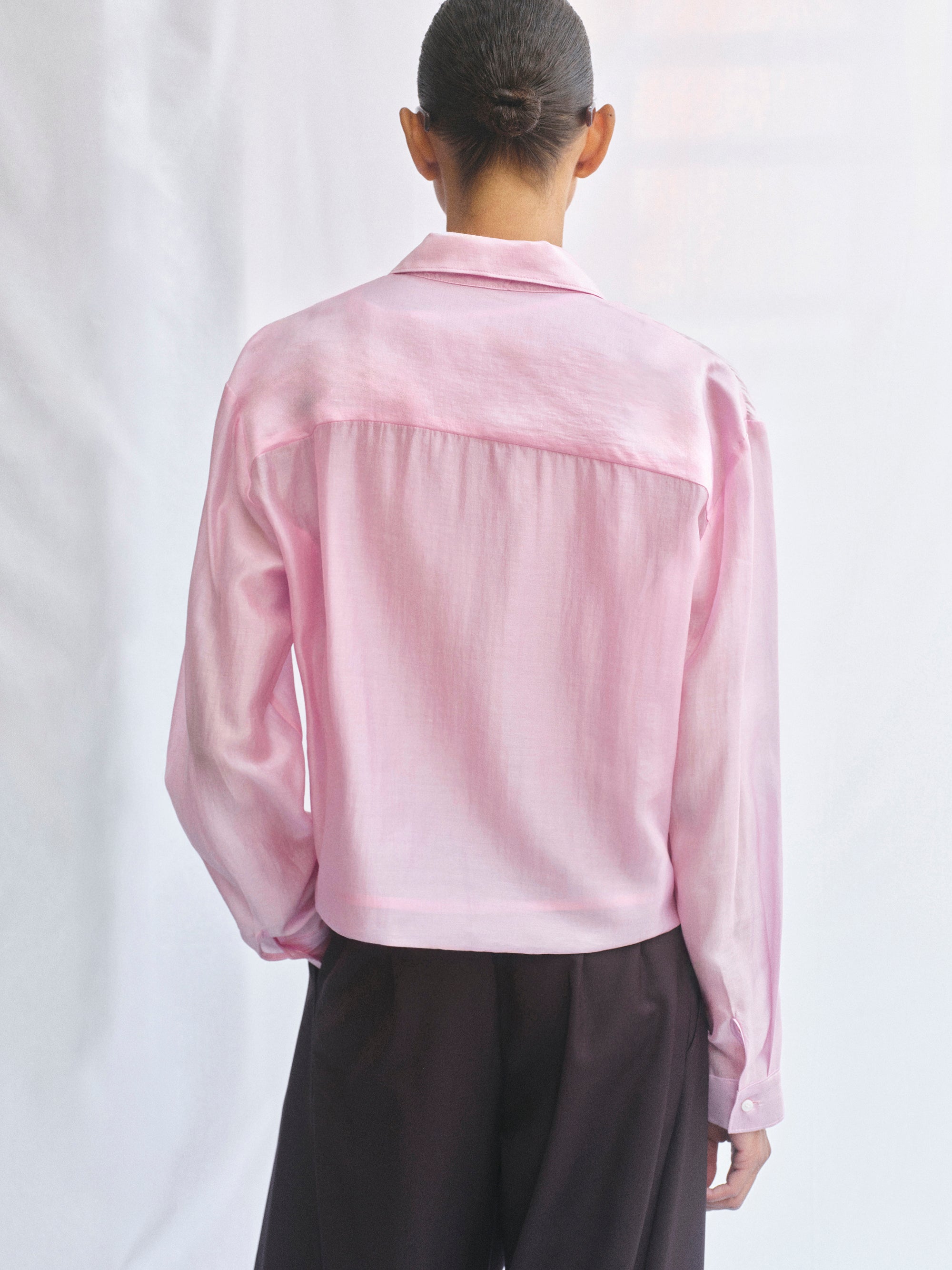 Layered Button Down Shirt, Pink