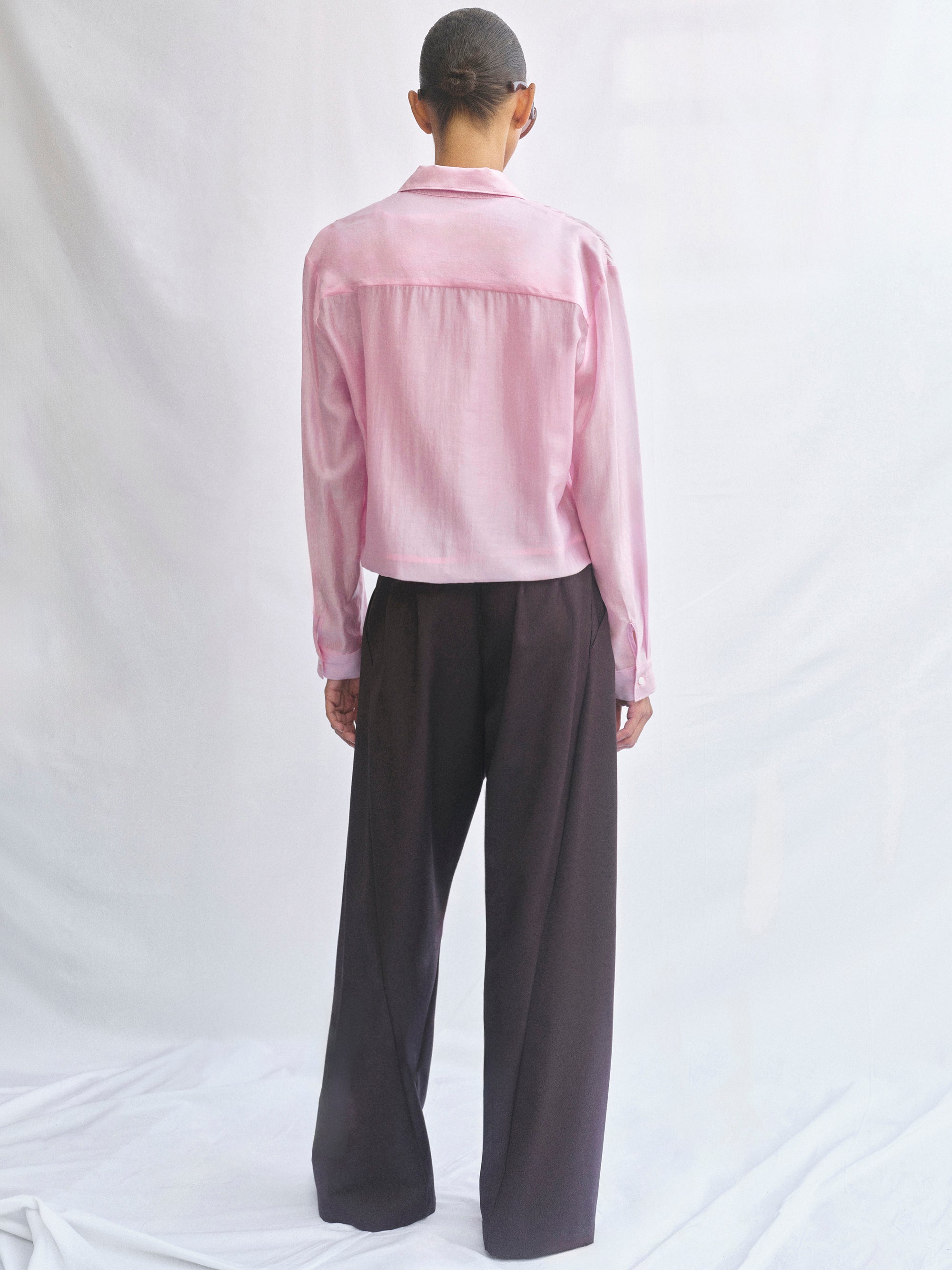 Pleated Belted Trousers, Wine