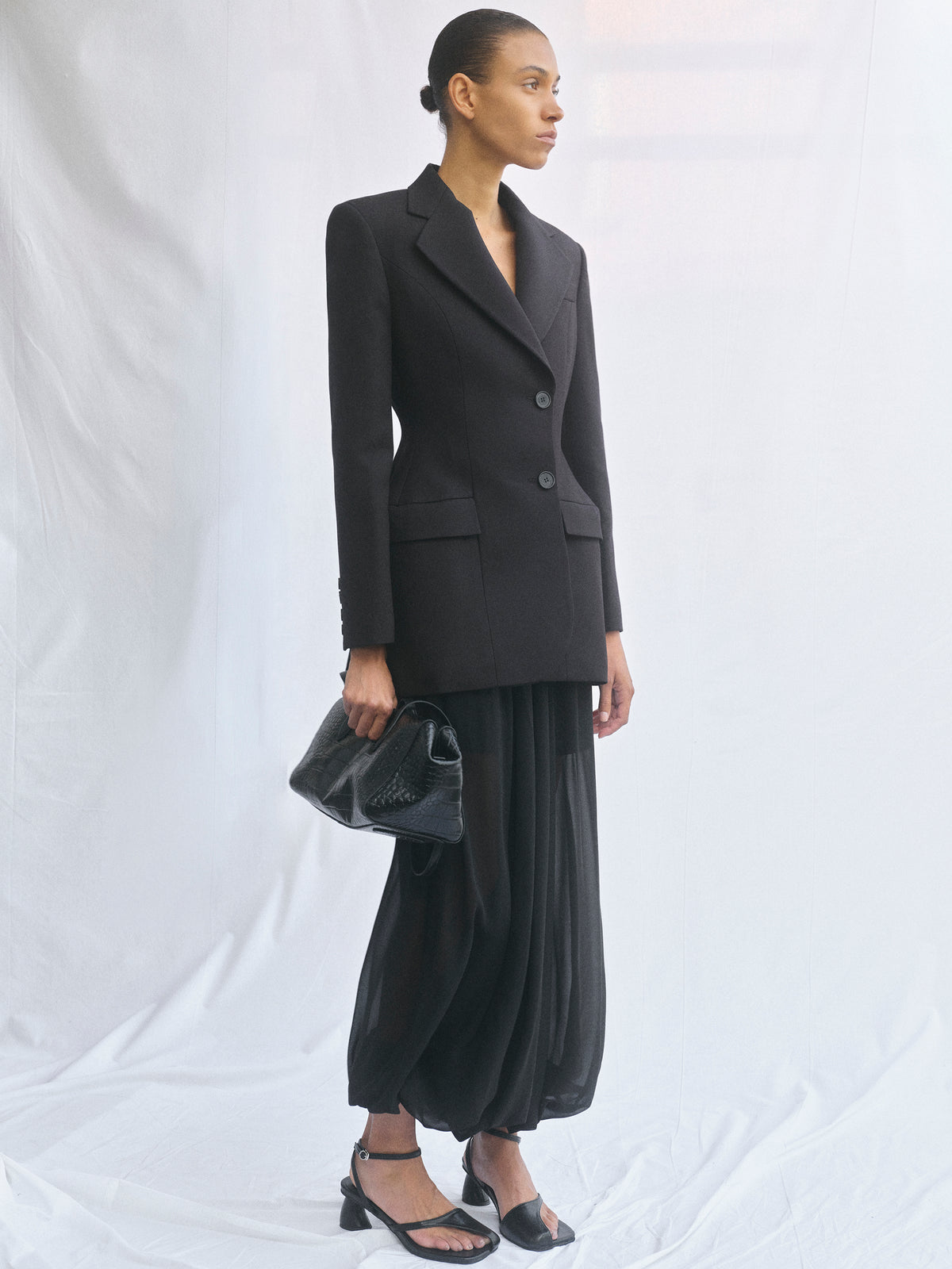 Poldo Hourglass Blazer, Black