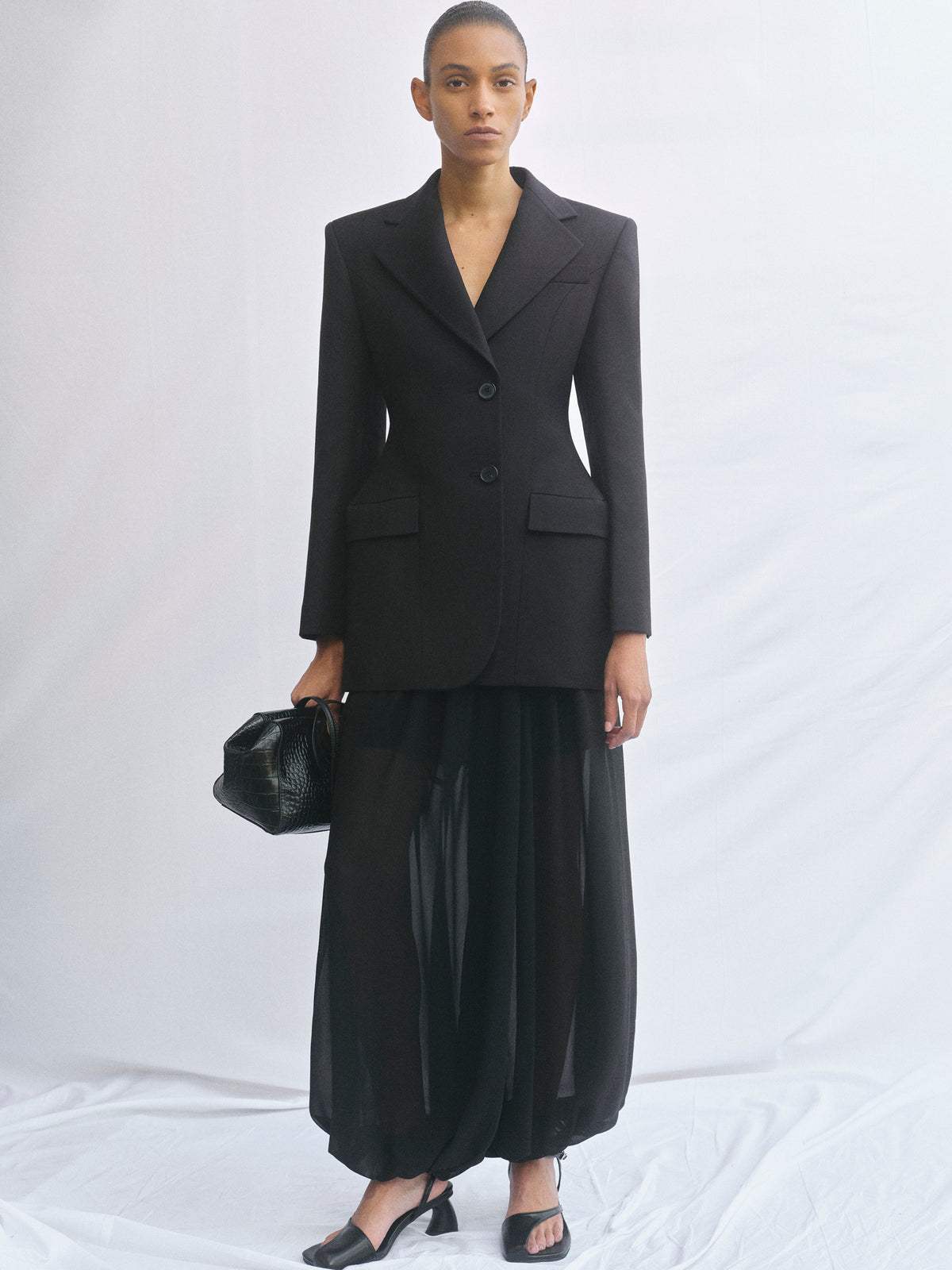 Poldo Hourglass Blazer, Black
