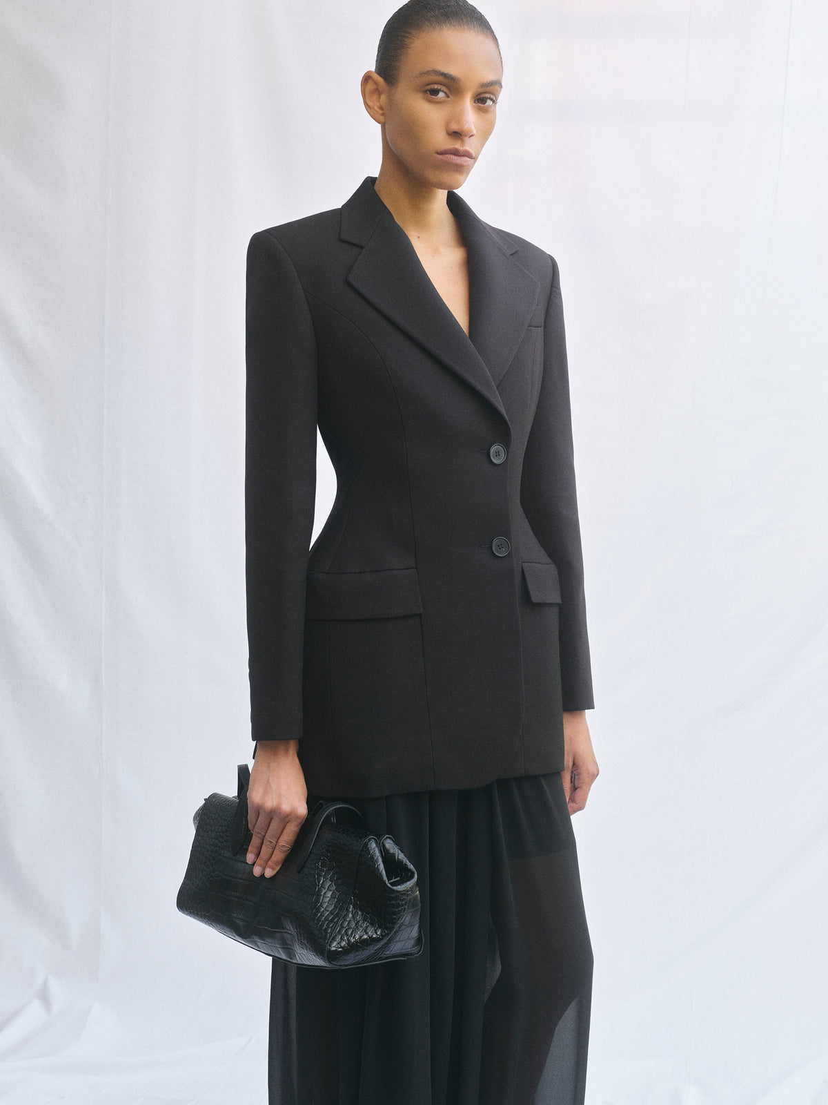 Poldo Hourglass Blazer, Black