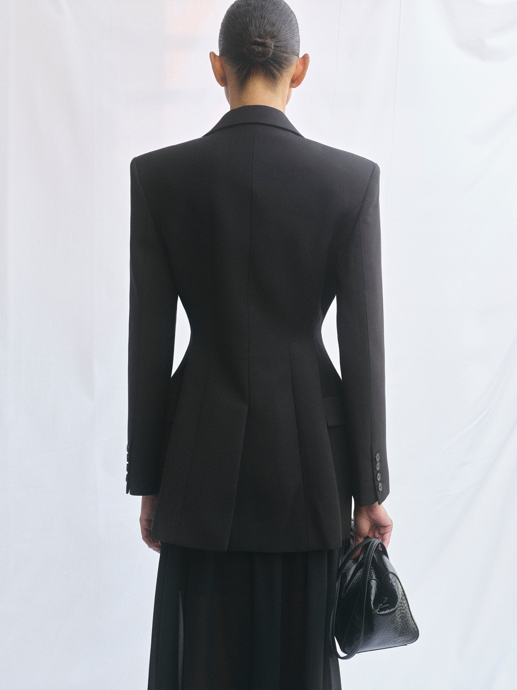 Poldo Hourglass Blazer, Black