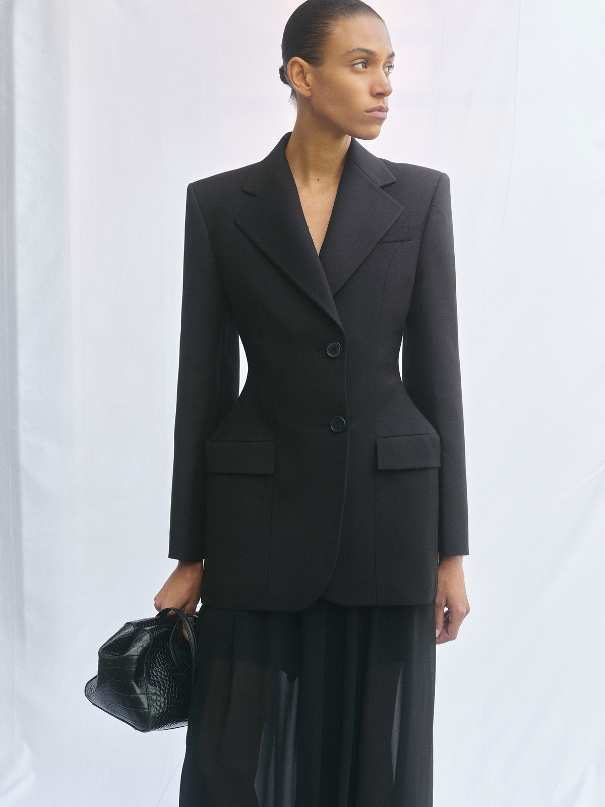 Poldo Hourglass Blazer, Black