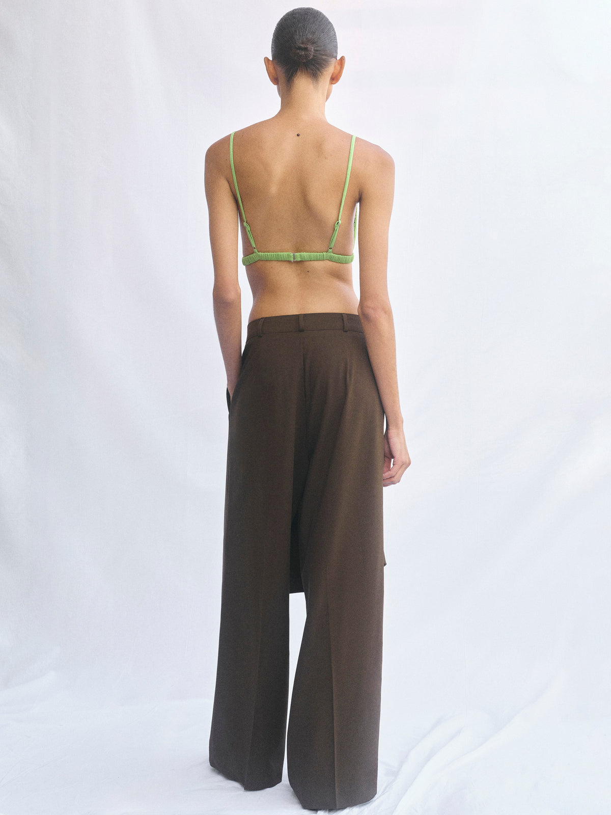 Hane Wide Pareo Trousers, Brown