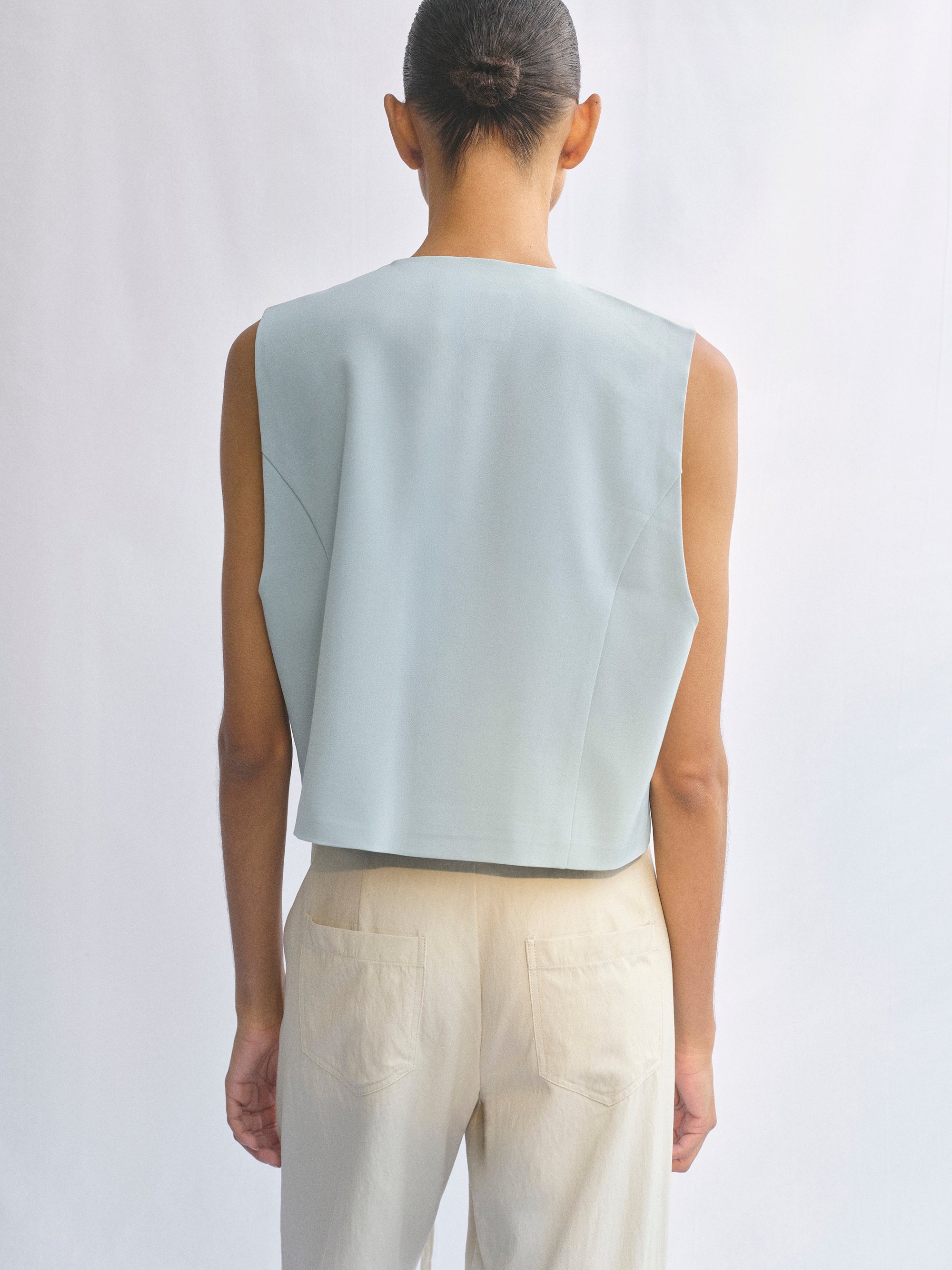 Tailored Suit Vest, Seafoam