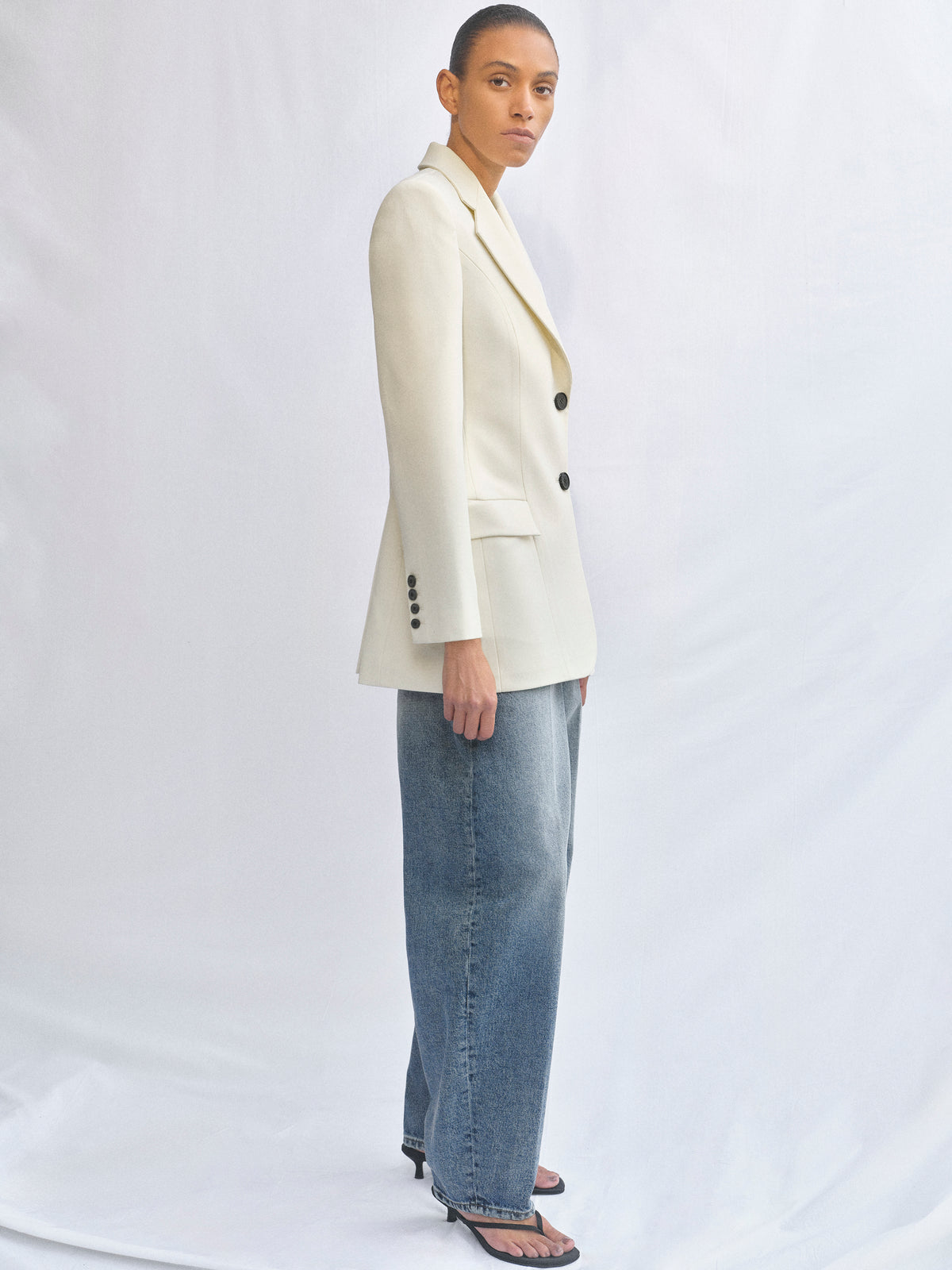 Poldo Hourglass Blazer, Cream