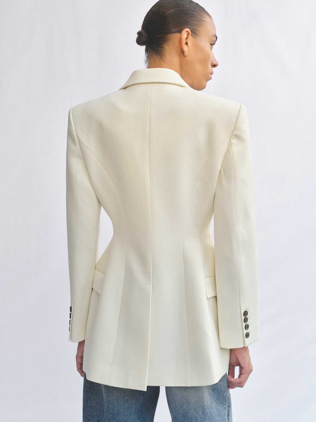 Poldo Hourglass Blazer, Cream
