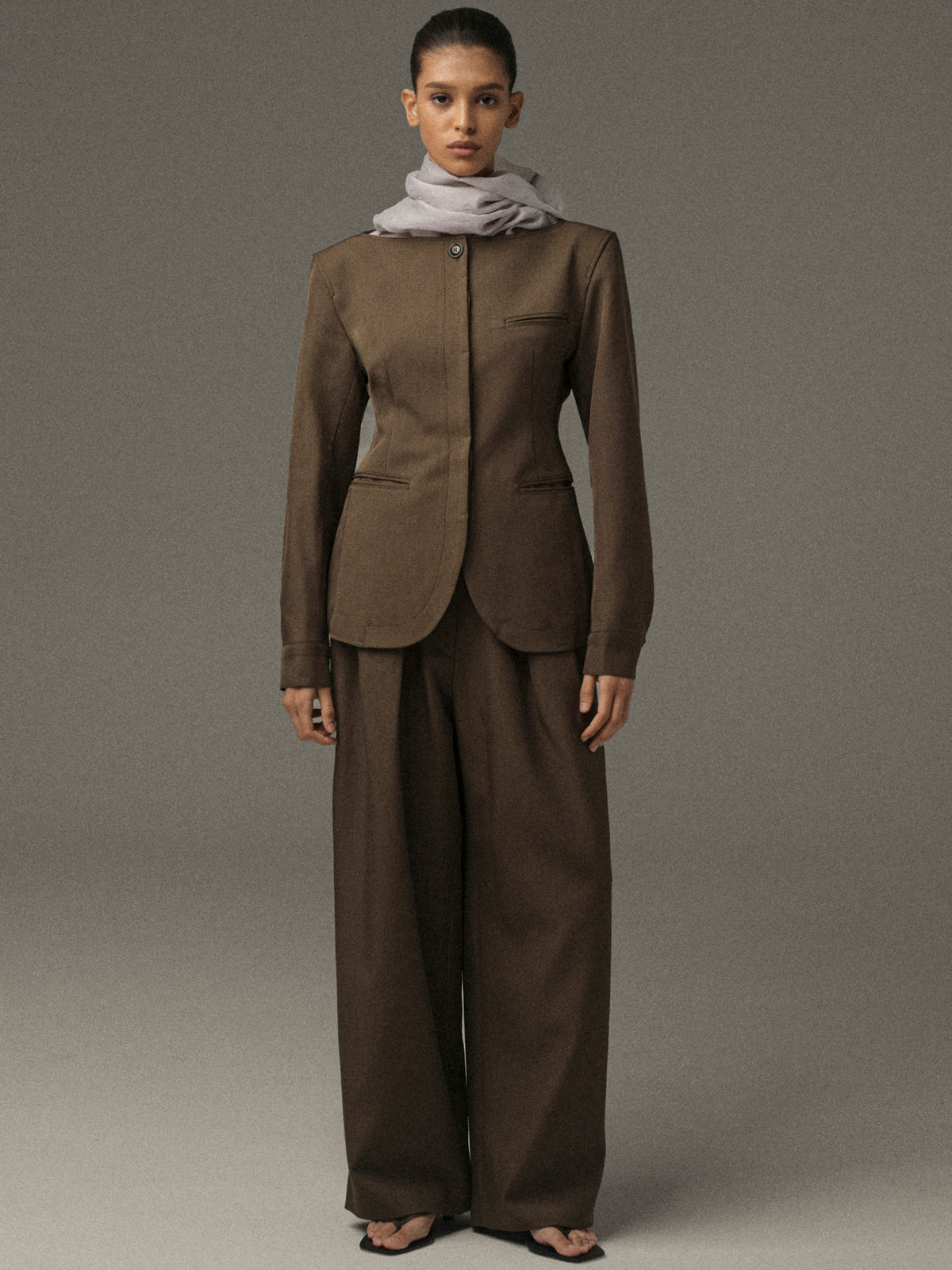 Matteo Cinched Blazer, Brown