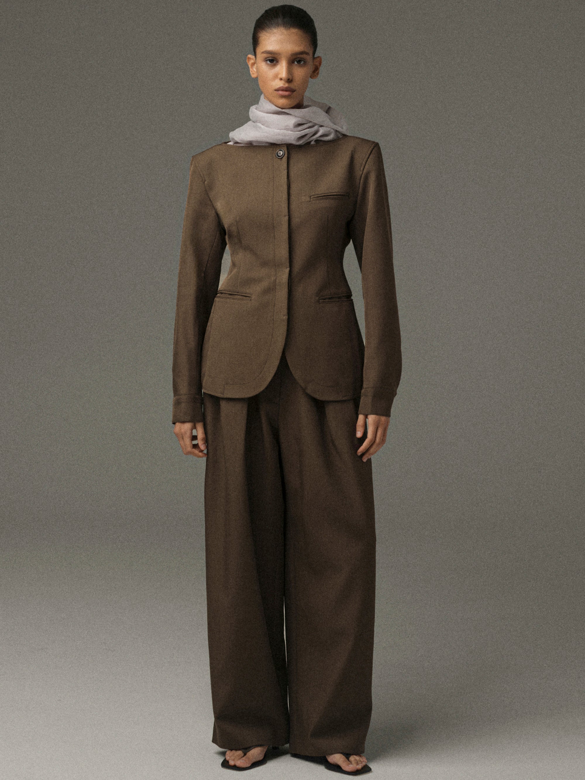 Matteo Cinched Blazer, Brown