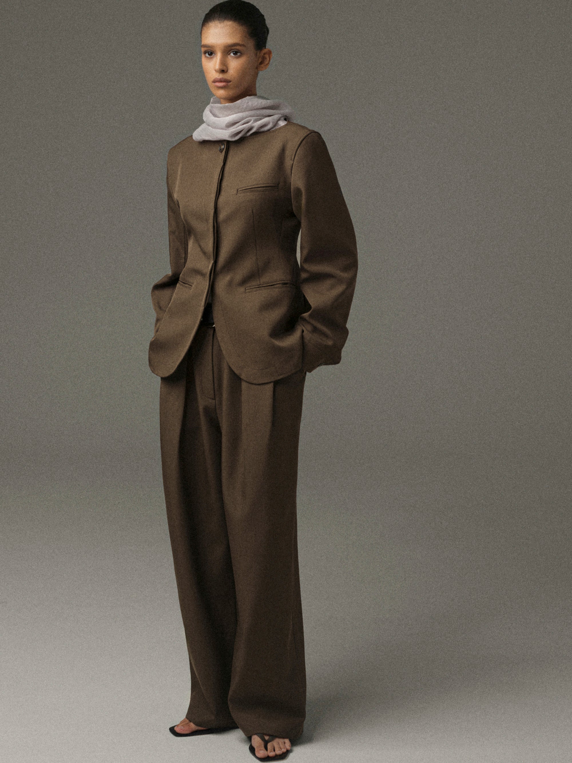 Matteo Cinched Blazer, Brown