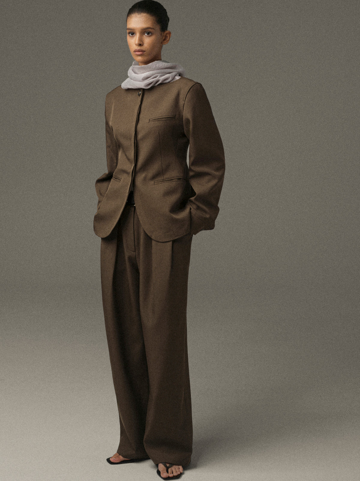Matteo Cinched Blazer, Brown