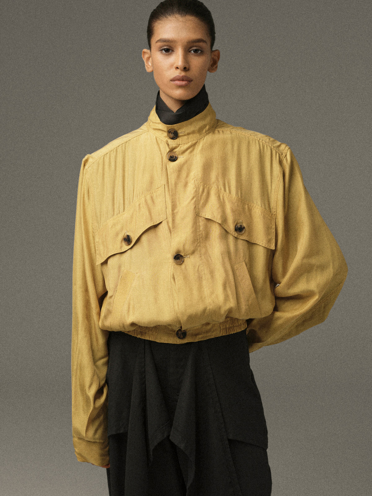Renata Blouson Jacket, Mustard