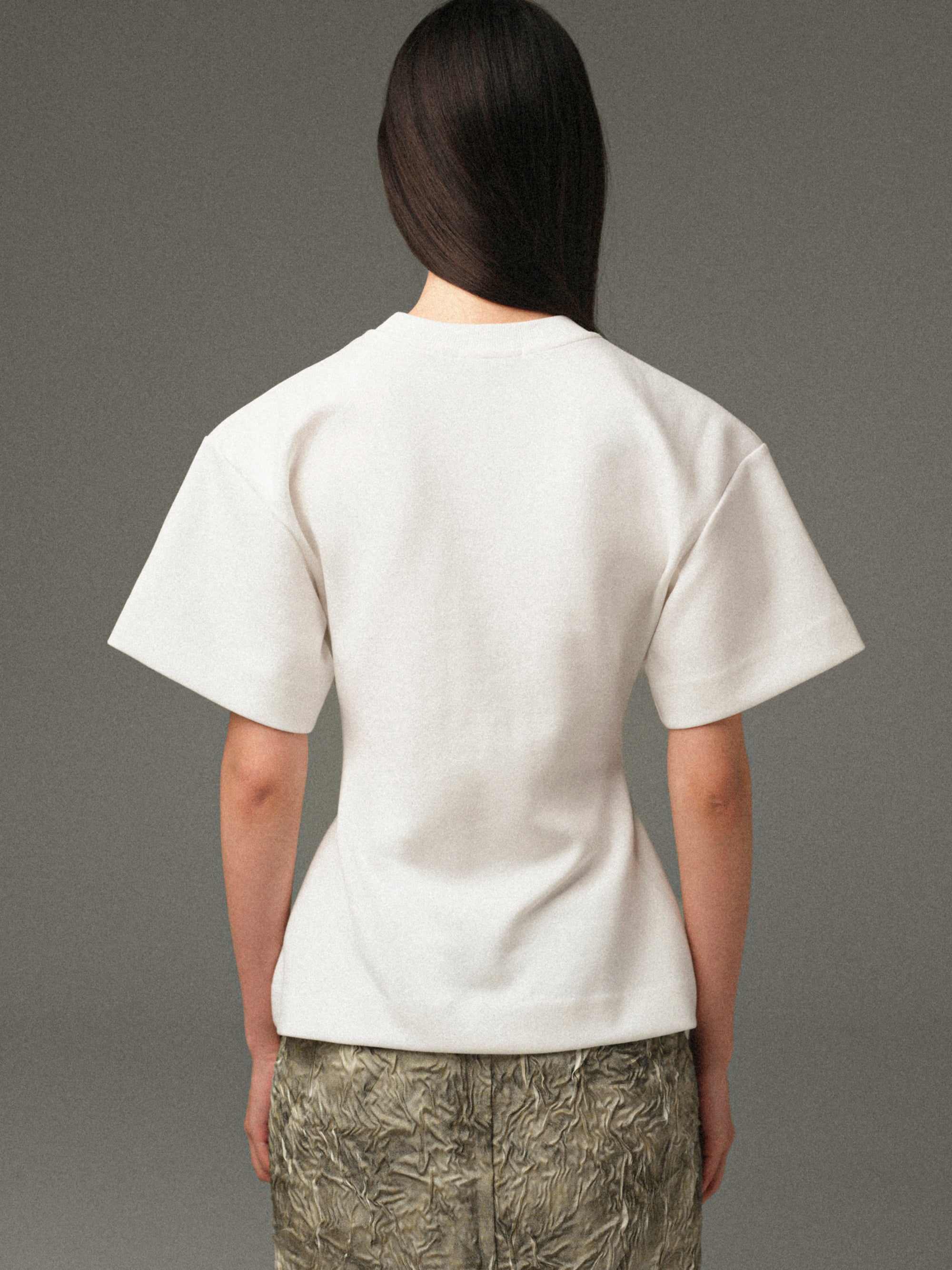 Amila Cinched T-Shirt, White