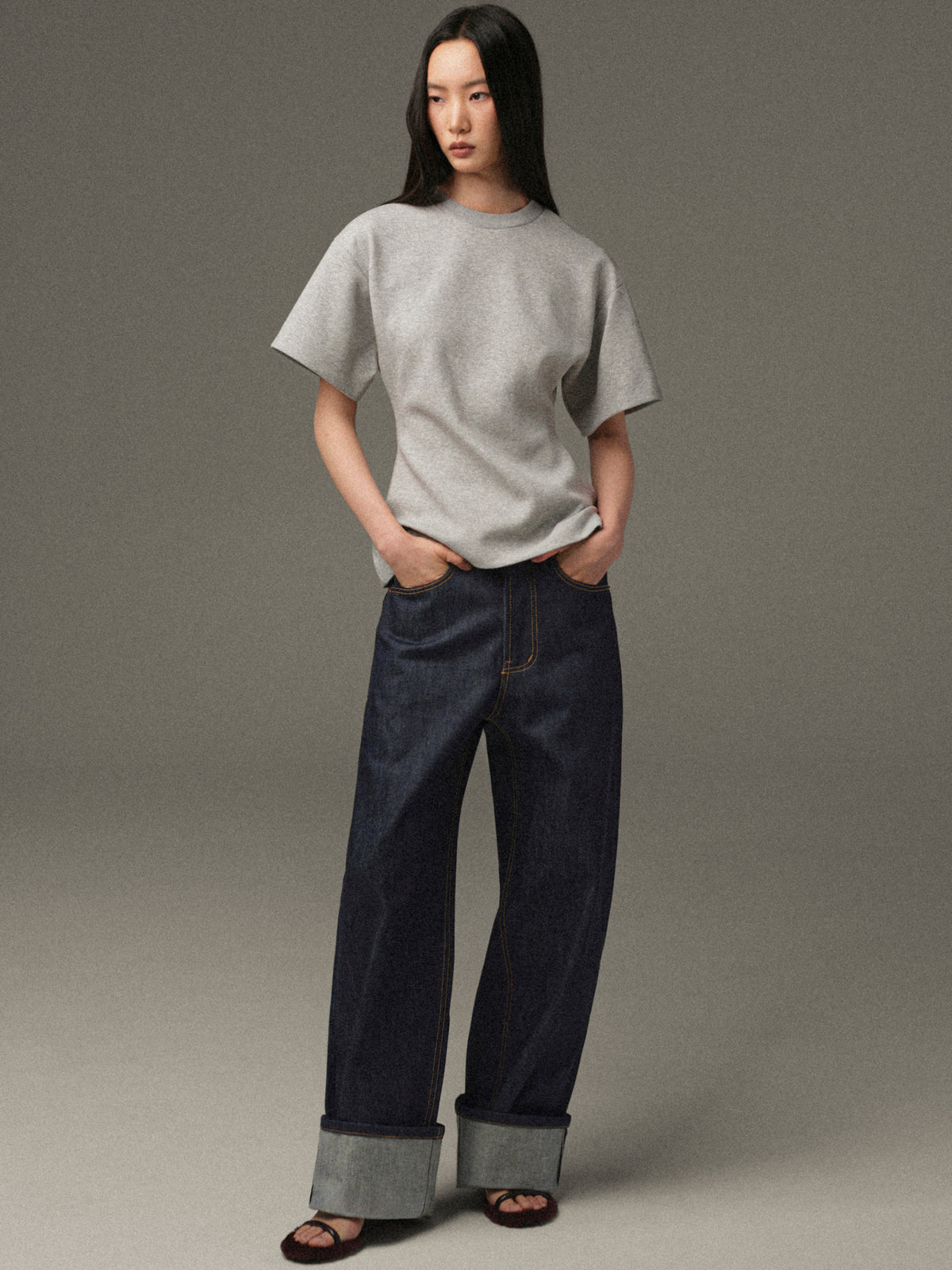 Pireo Oversized Selvedge Jeans, Blue
