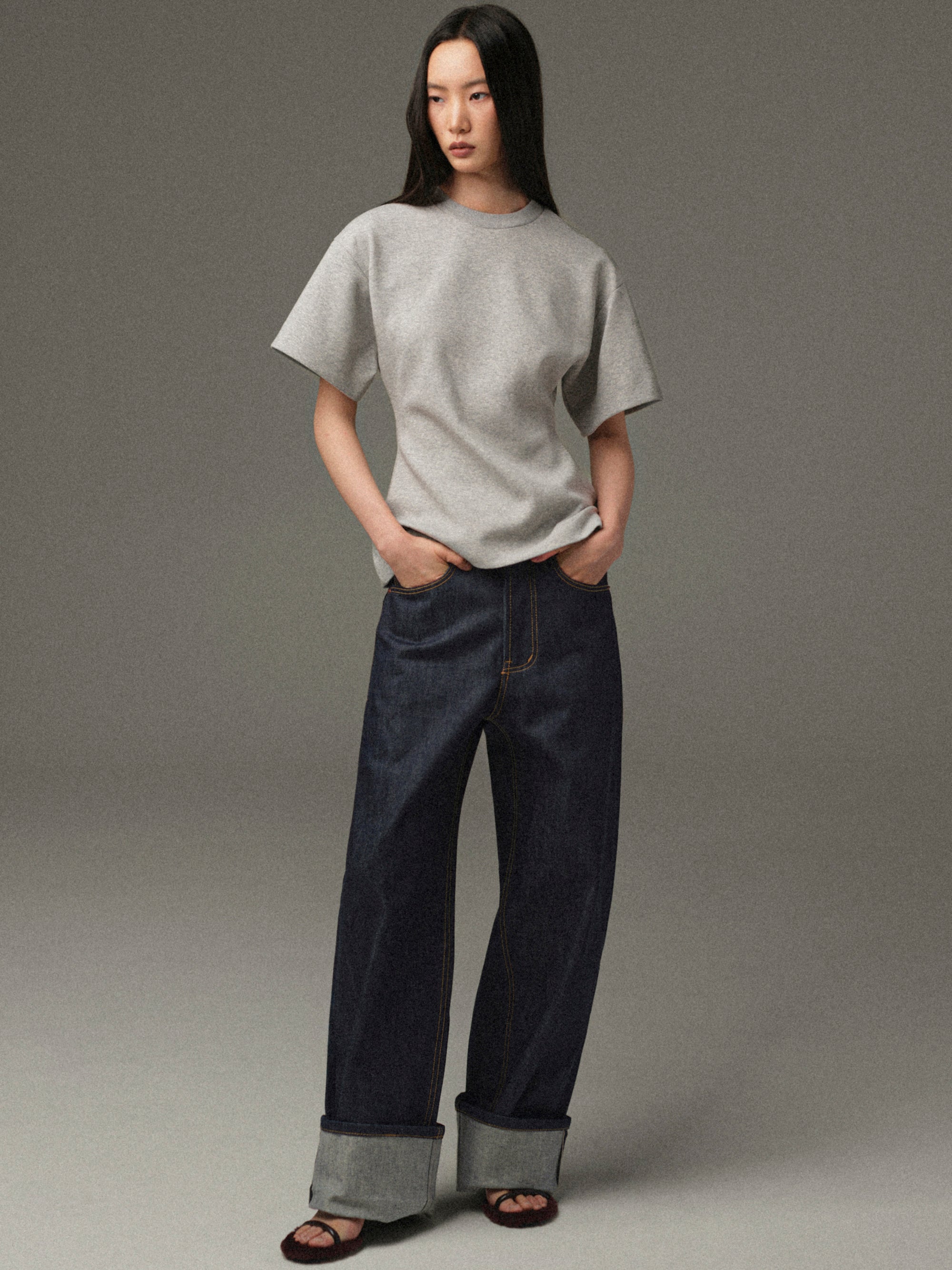 Pireo Oversized Selvedge Jeans, Blue