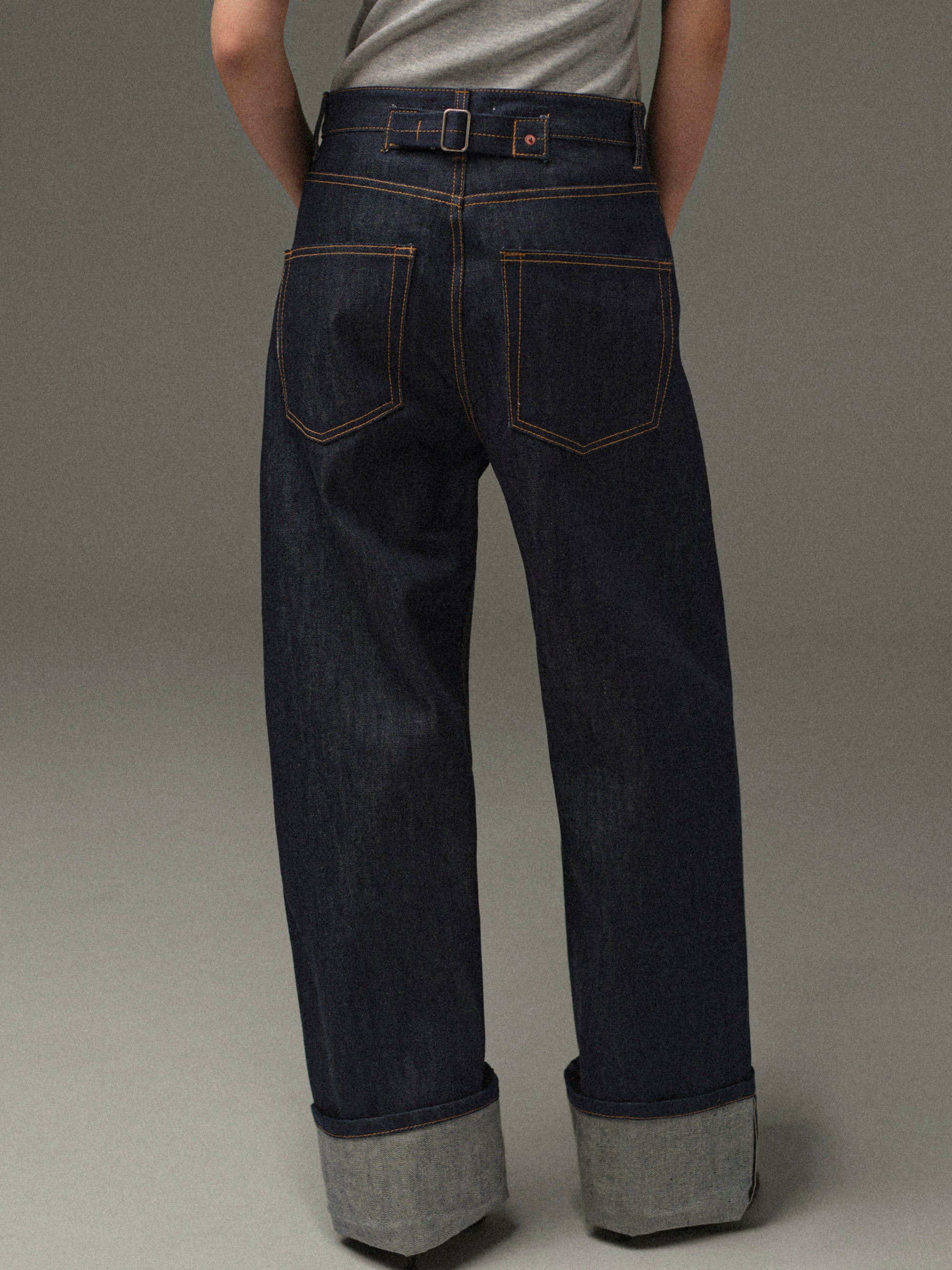 Pireo Oversized Selvedge Jeans, Blue