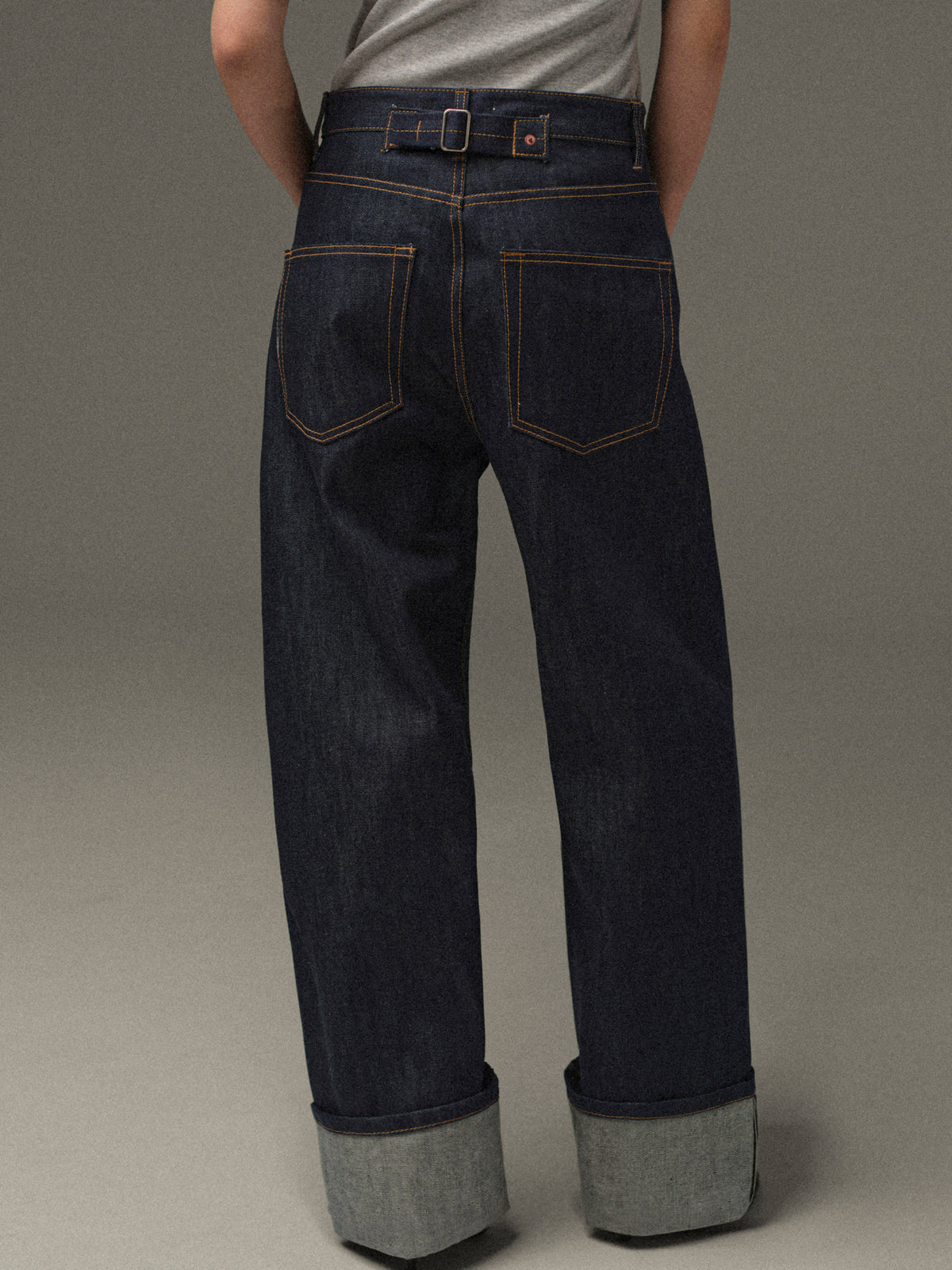 Pireo Oversized Selvedge Jeans, Blue