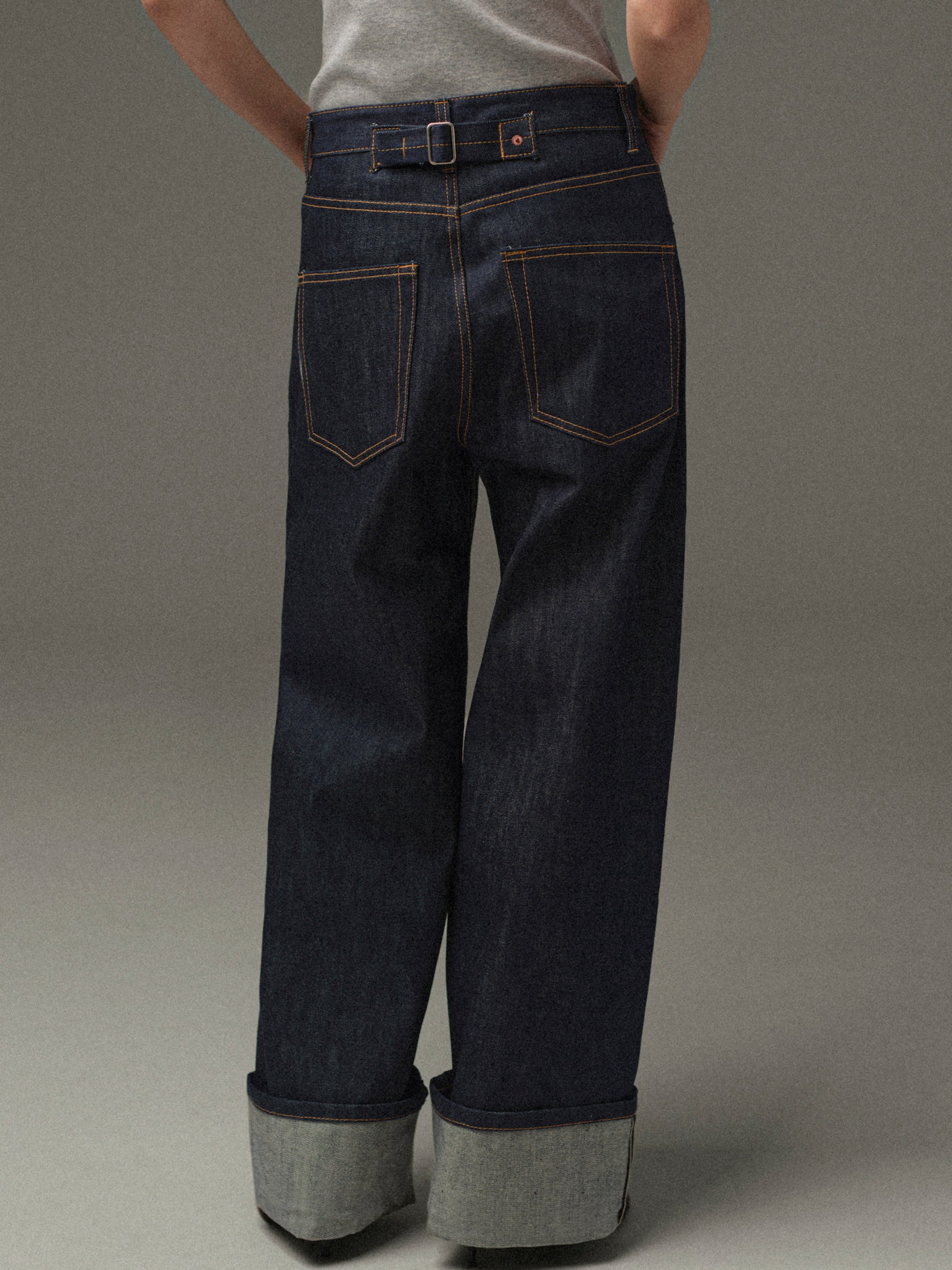 Pireo Oversized Selvedge Jeans, Blue