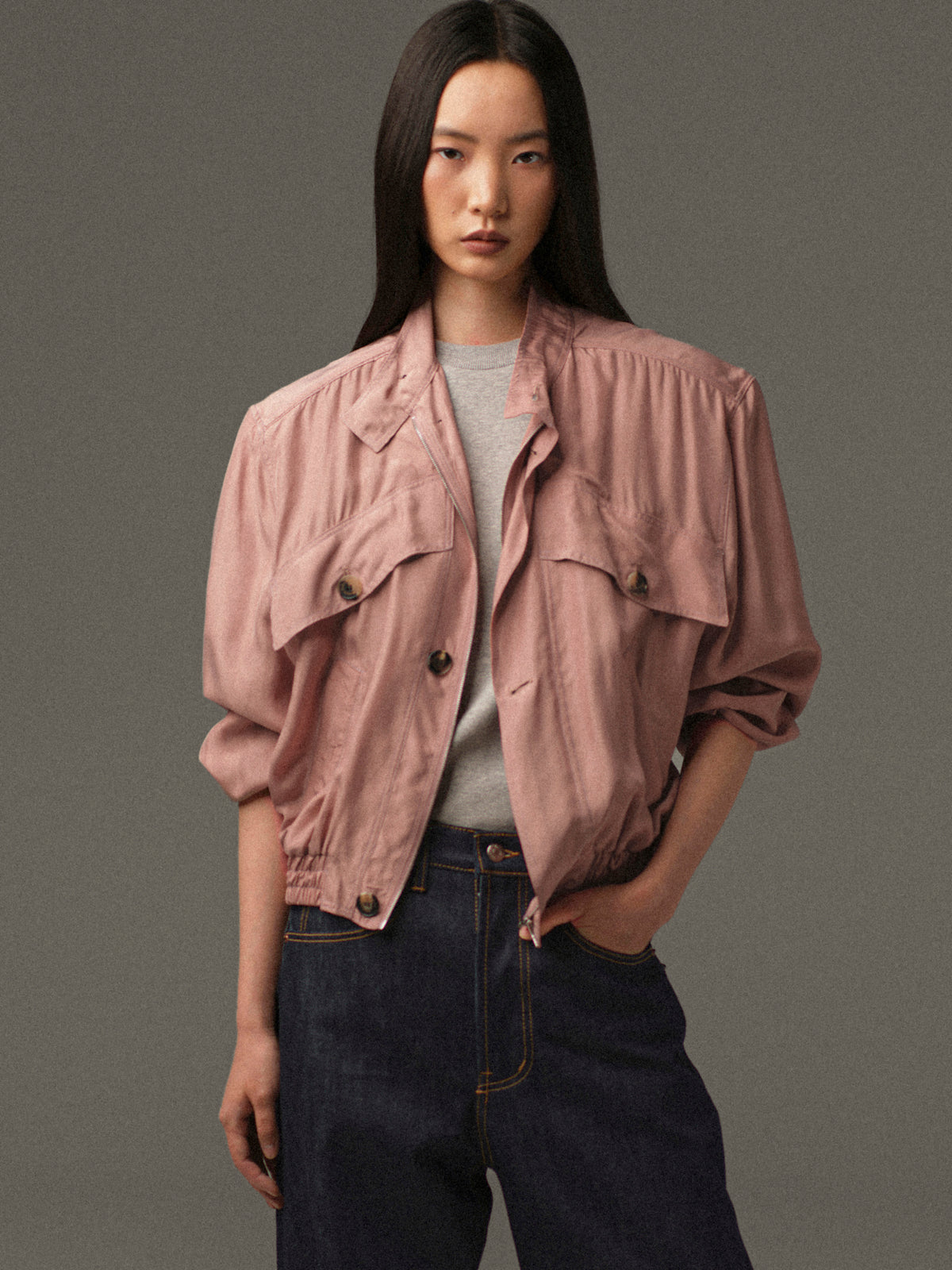 Renata Blouson Jacket, Pink