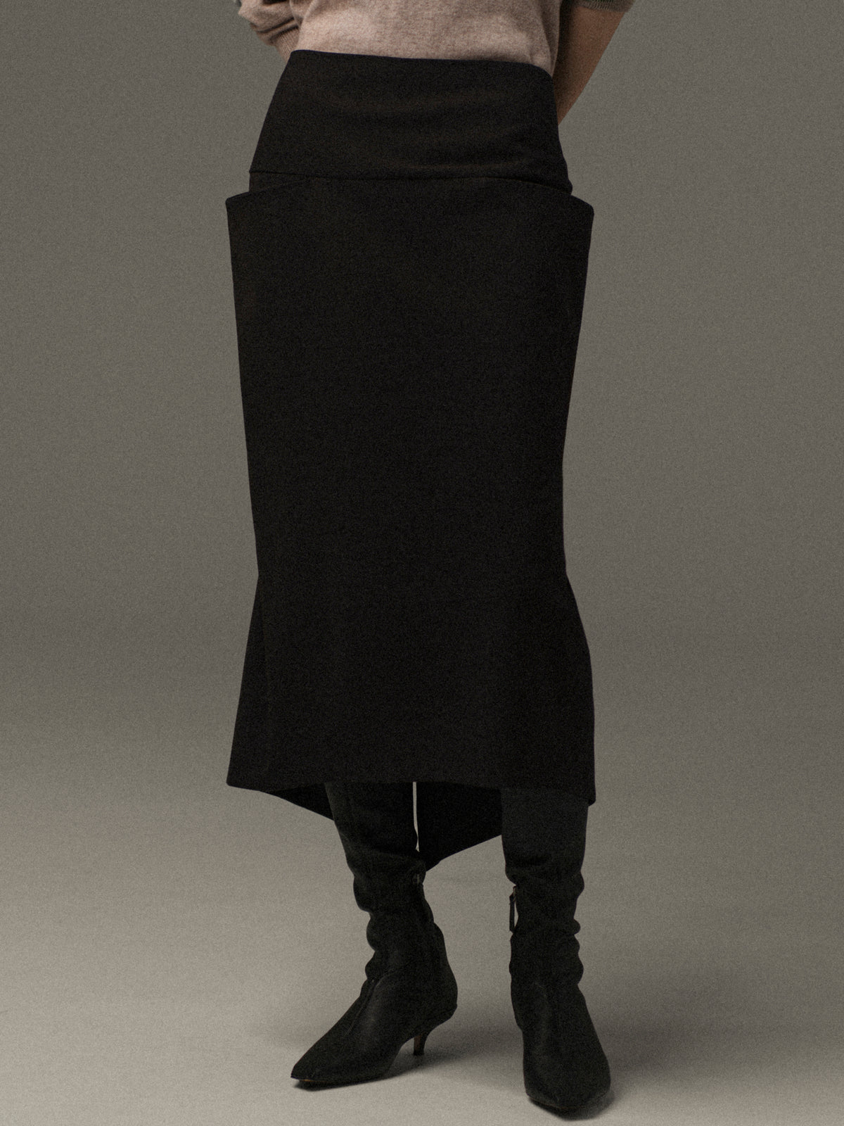 Paloma Midi Skirt, Black