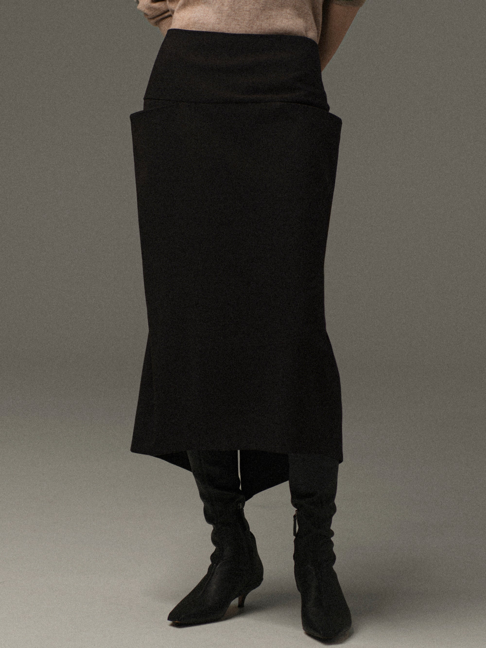 Paloma Midi Skirt, Black