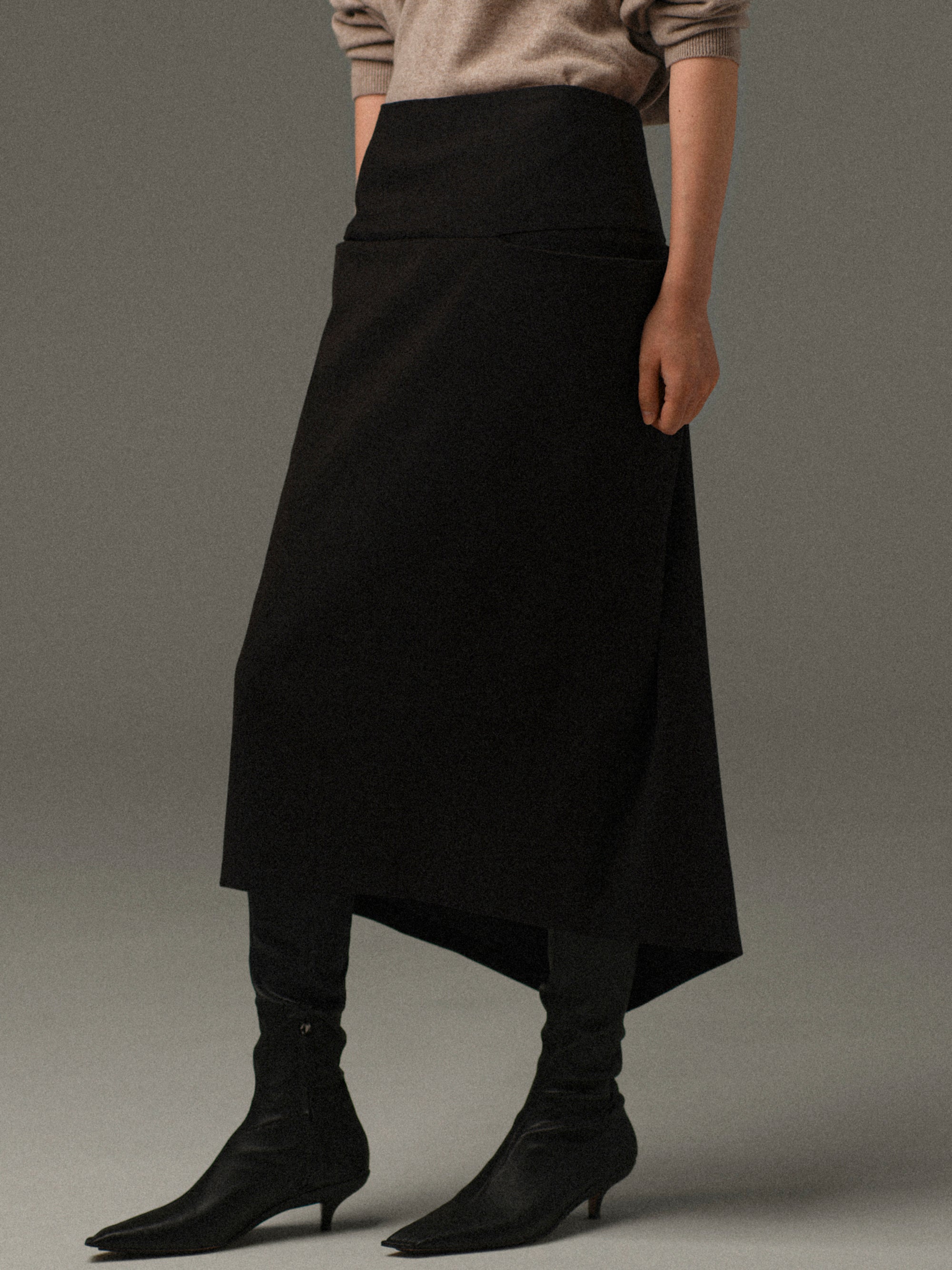 Paloma Midi Skirt, Black