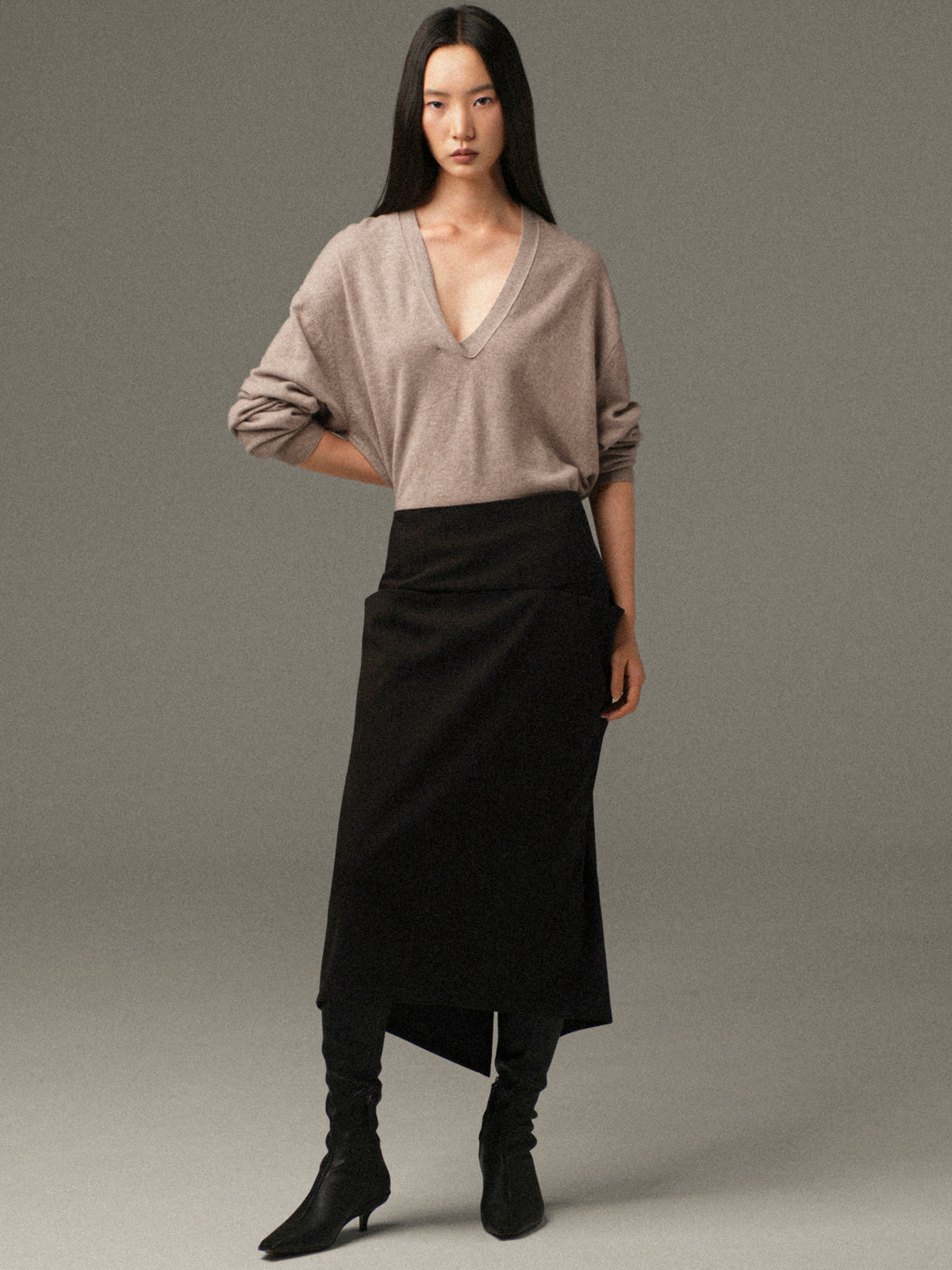 Paloma Midi Skirt, Black