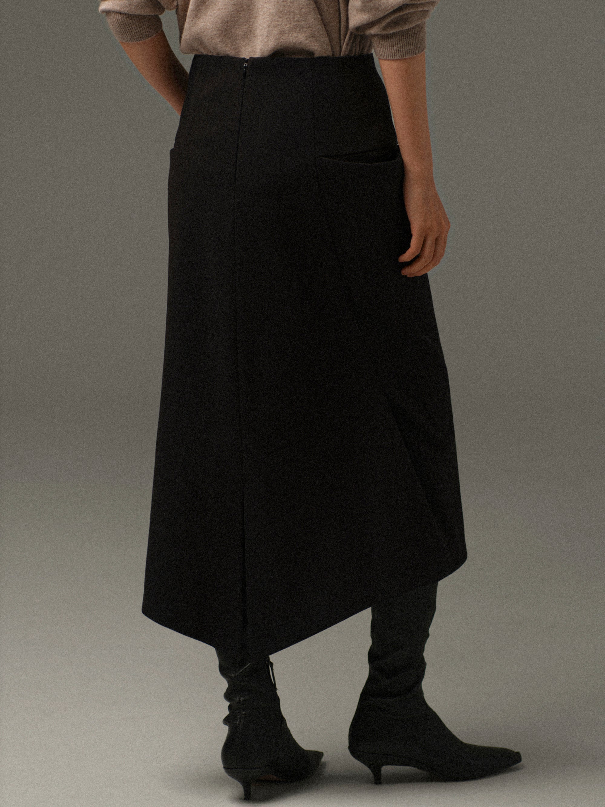 Paloma Midi Skirt, Black