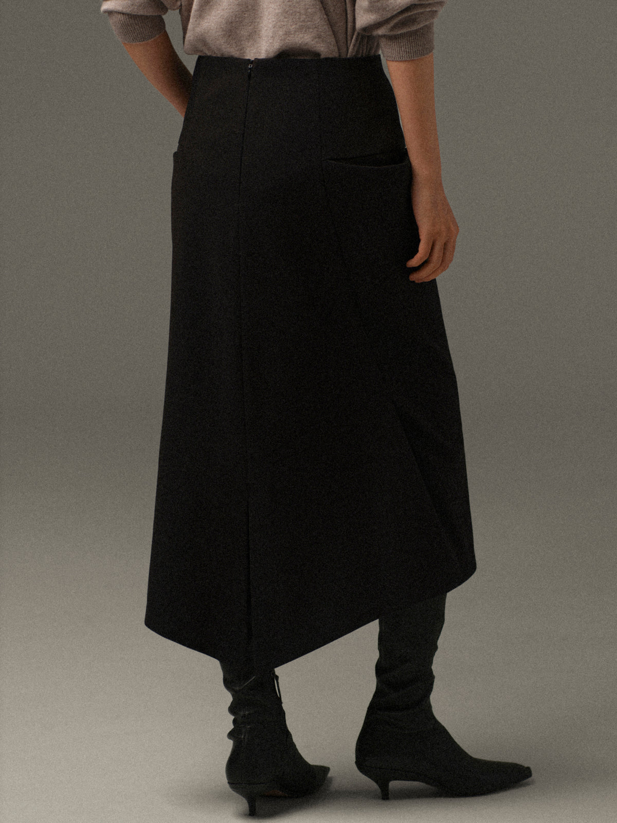 Paloma Midi Skirt, Black