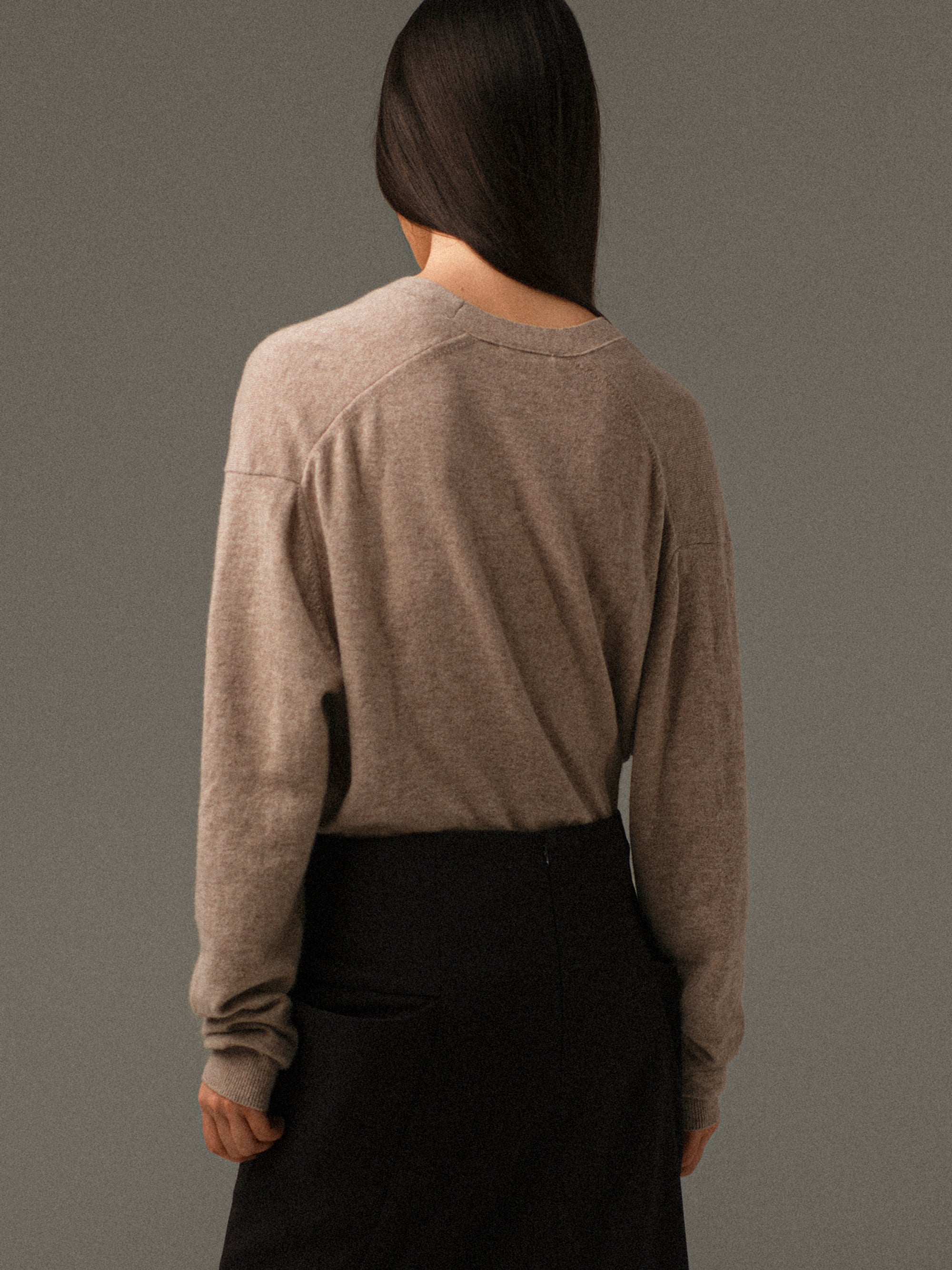 Byrone Half Twist Sweater, Beige
