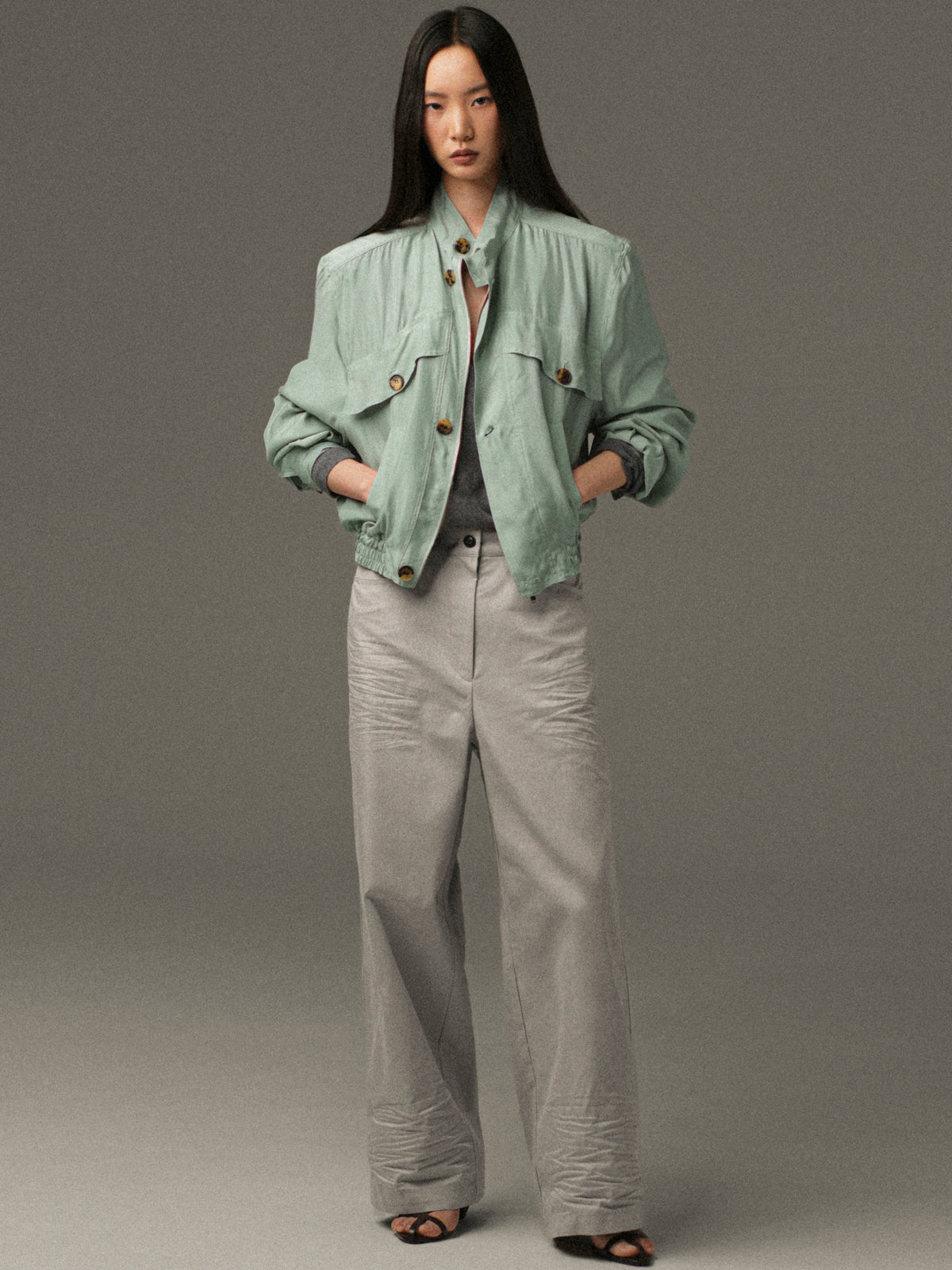 Renata Blouson Jacket, Mint