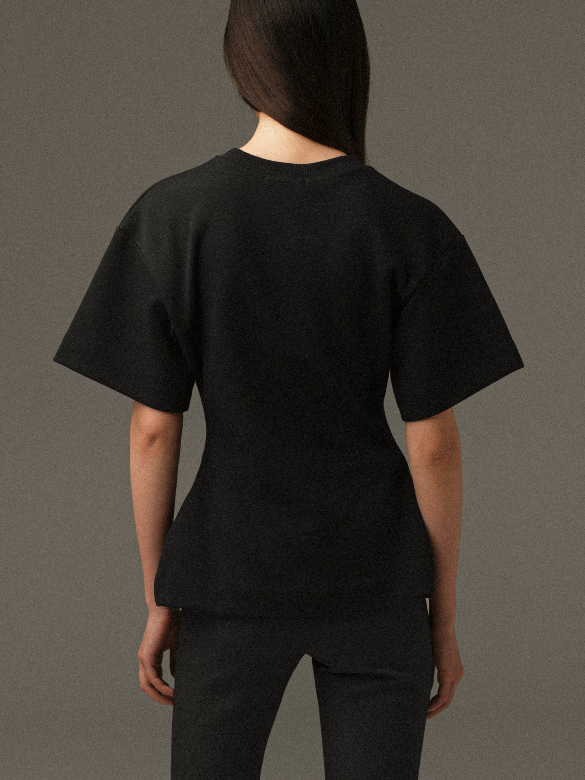 Amila Cinched T-Shirt, Black