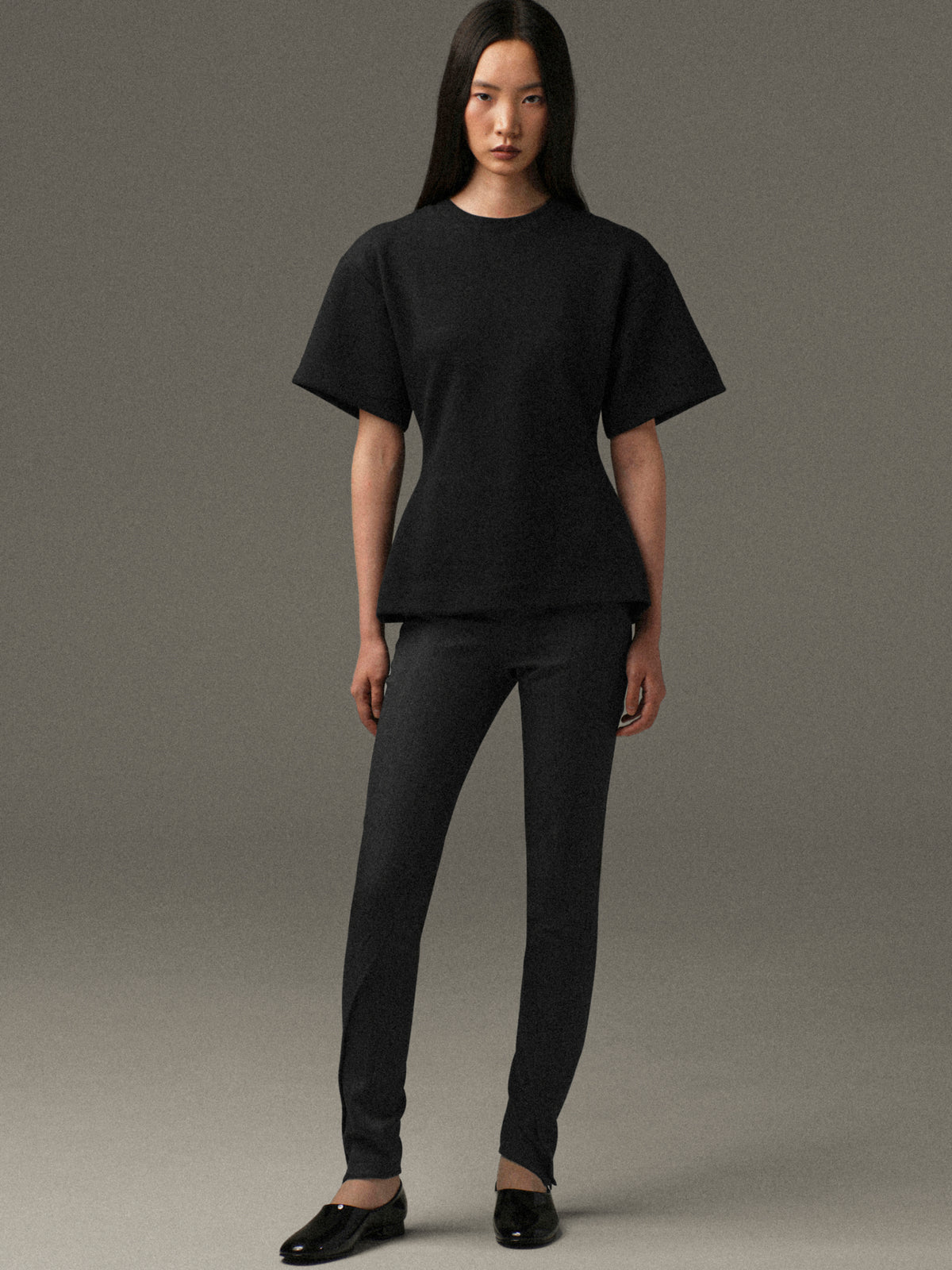 Amila Cinched T-Shirt, Black