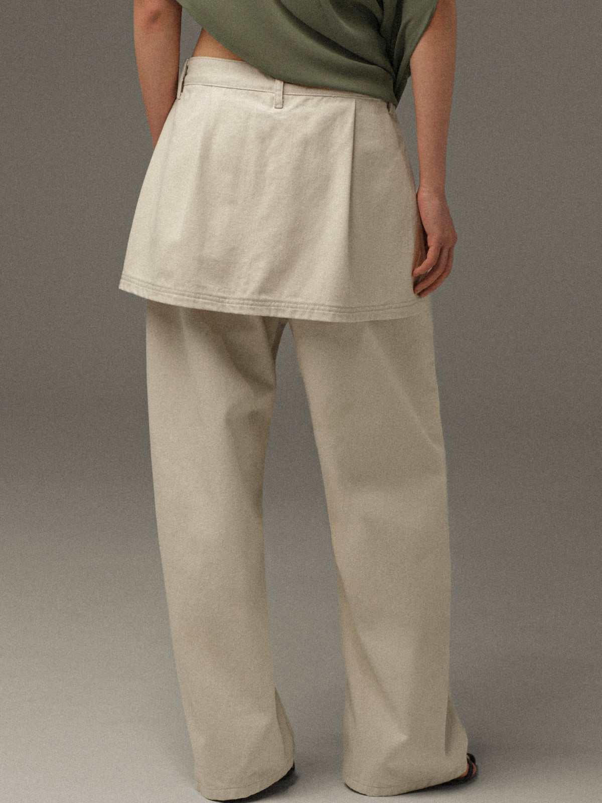 Pleno Wrap Panel Jeans, Beige